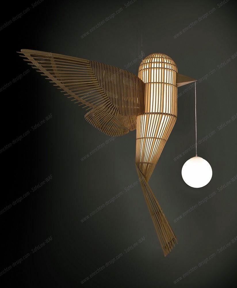 Big Bird / Birdy Suspension Luminaire Sculpture Dimmable LZF Lamps Vertical
