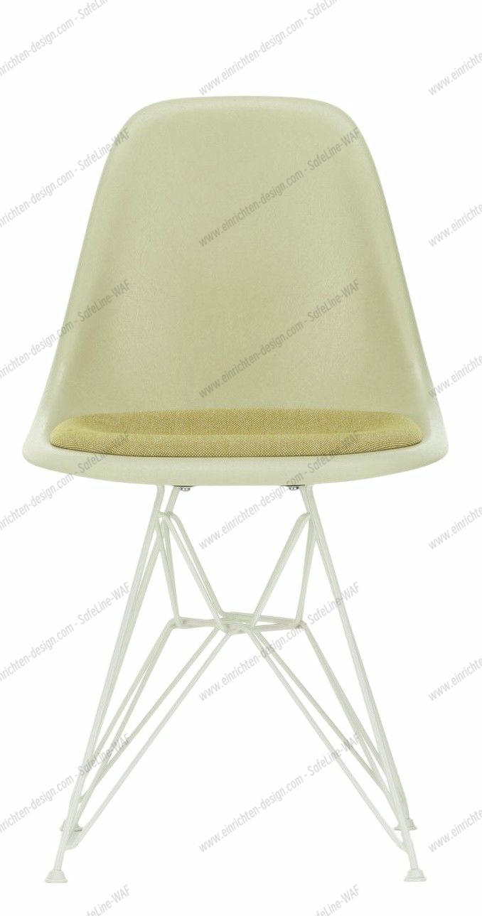 Eames Fiberglass Chair DSR Chair with Seat cushion Vitra