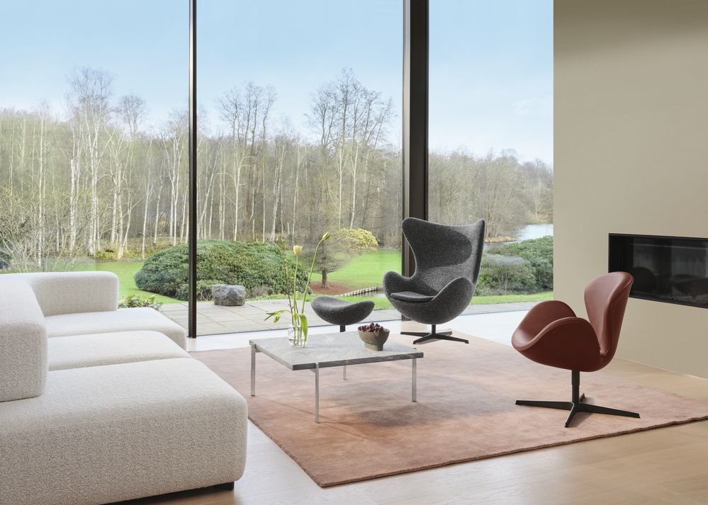 The Egg / Egg Chair armchair and stool Fritz Hansen anniversary model SINGLE PIECES