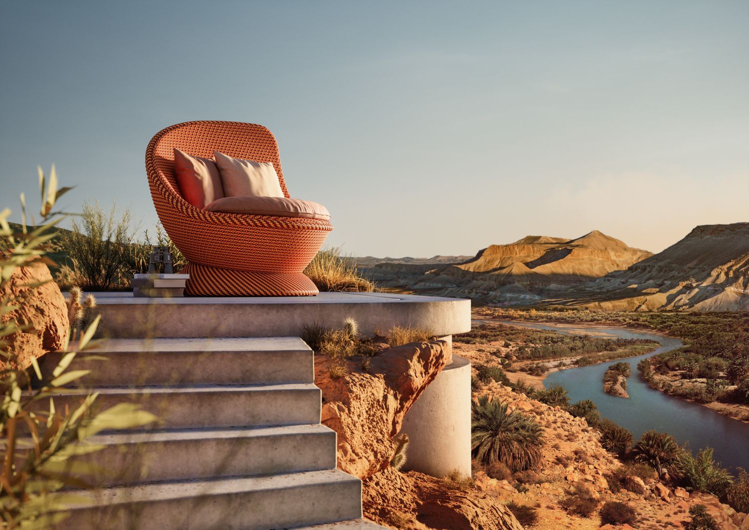 Papyon high-back chair incl. seat cushion Dedon