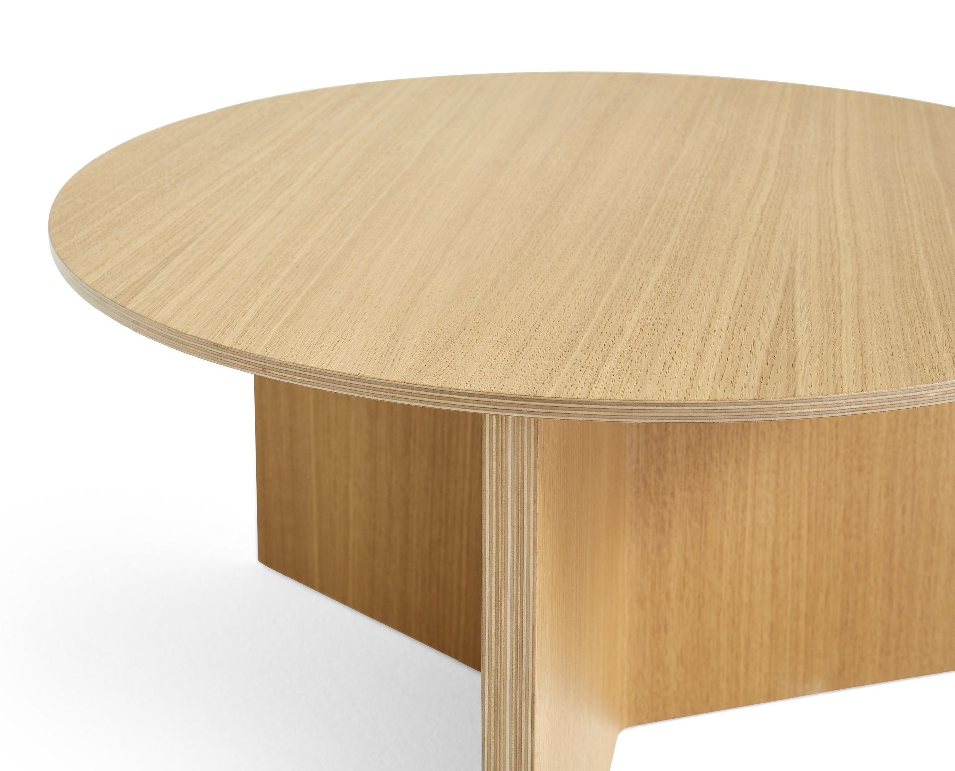 Slit Table Wood Round XL side table / coffee table Hay