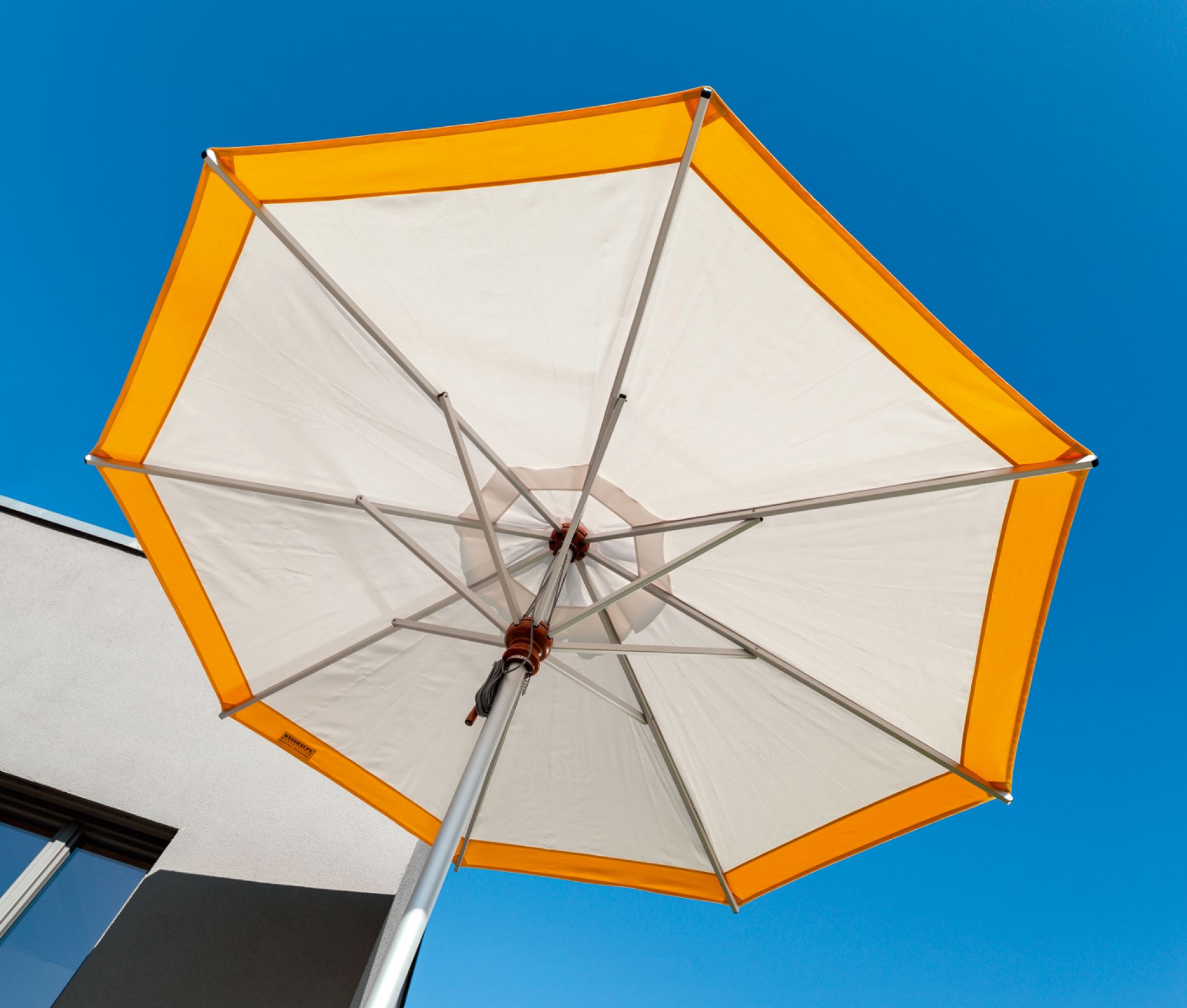 Aluminium Parasol Round Yellow Weishäupl