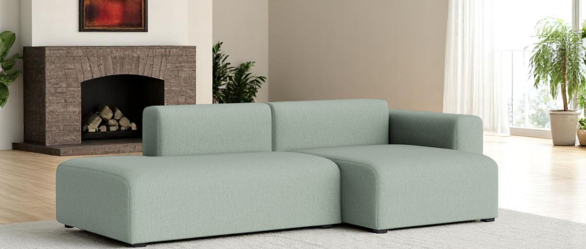 Mags Sofa 2.5-seater Combination 3 low Armrest with armrest right Hay 
