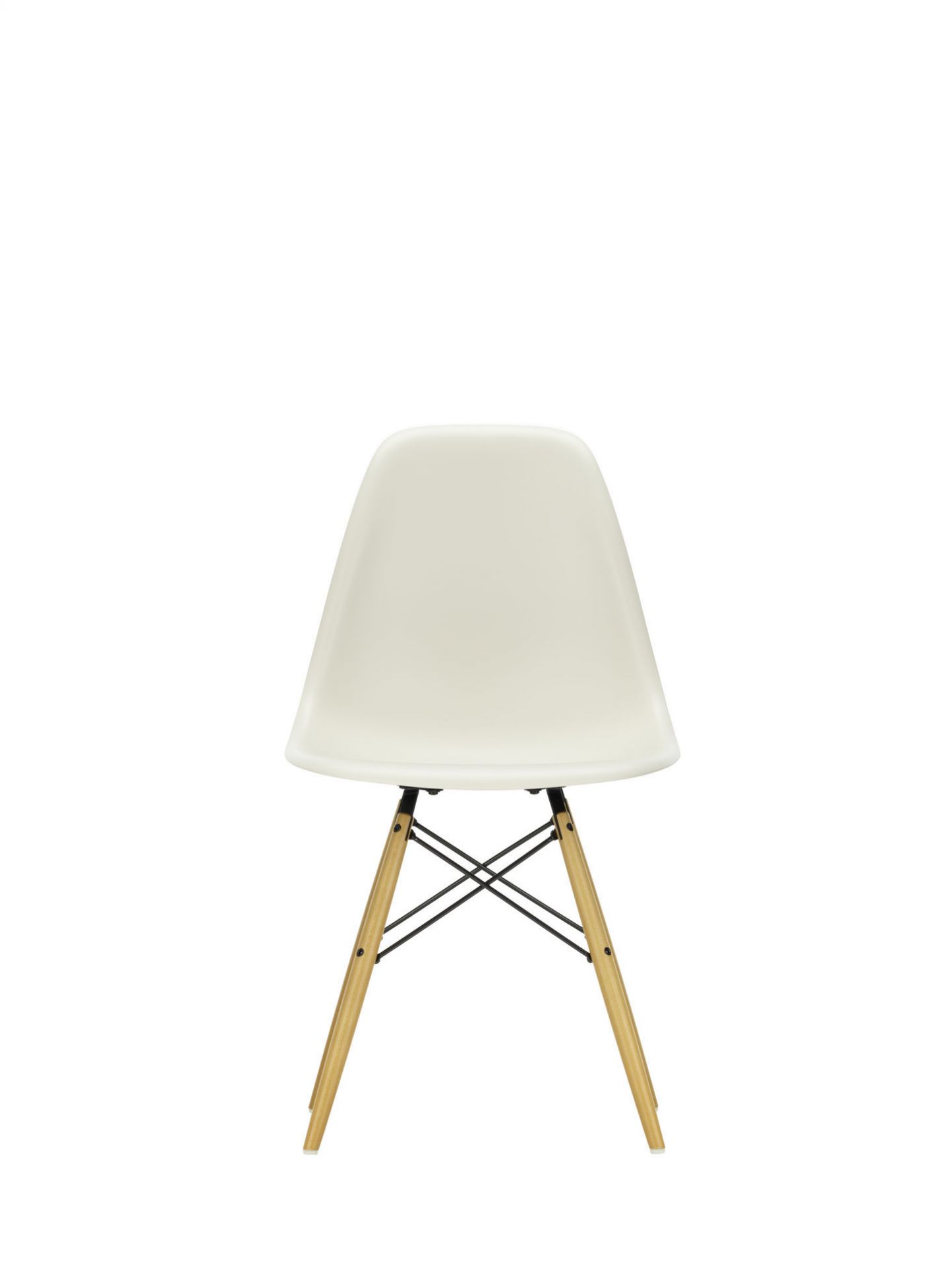 Eames Plastic Side Chair DSW Chair Vitra Maple yellowish - Mustard