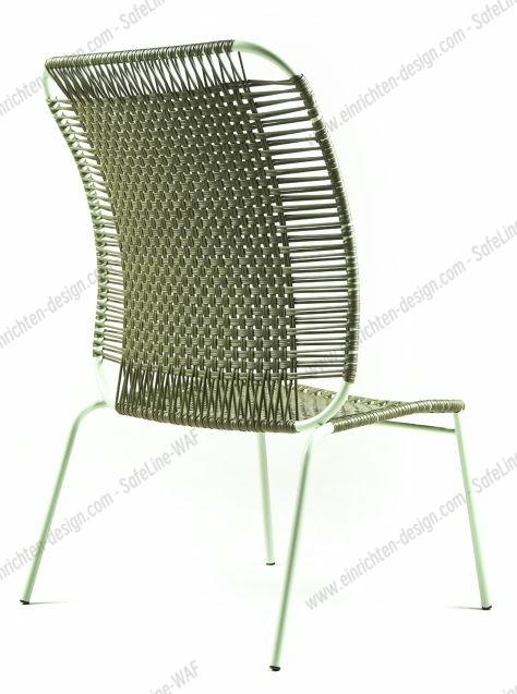 Cielo Lounge Chair High Lounge Chair High Outdoor ames Olive green - Pastel green