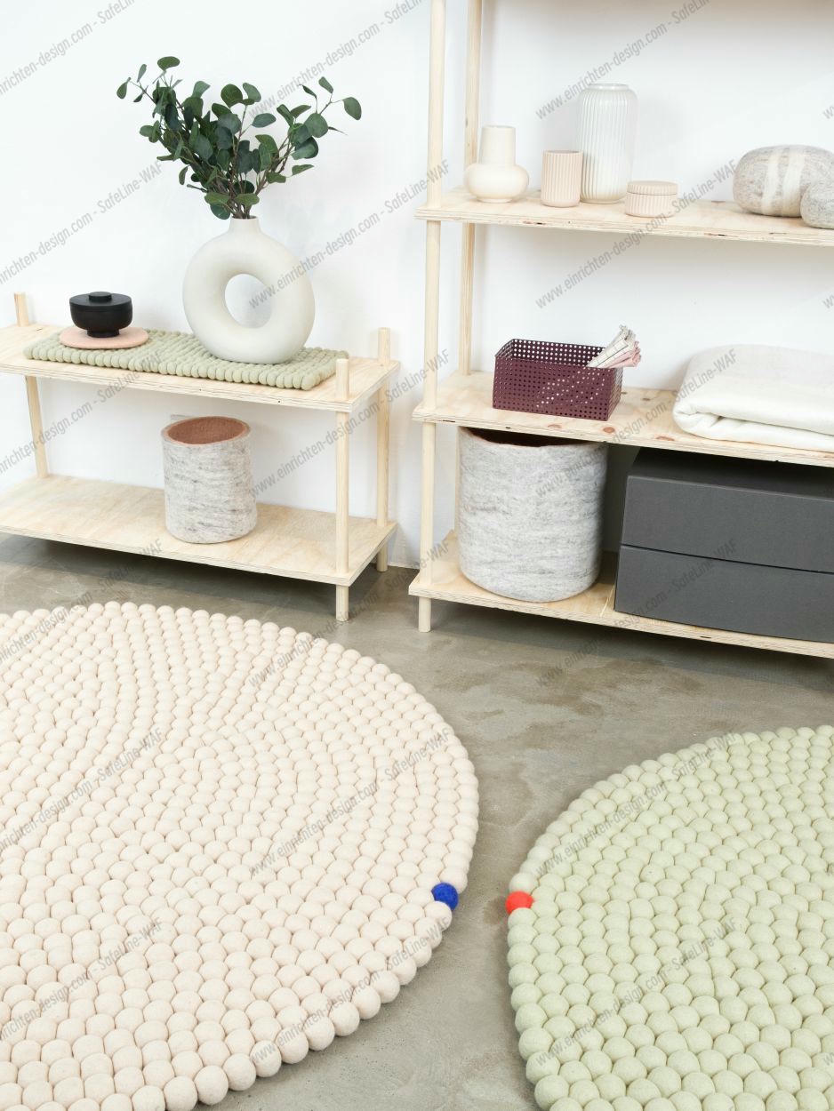Big One Round Felt carpet Ø 160 cm myfelt Green beige