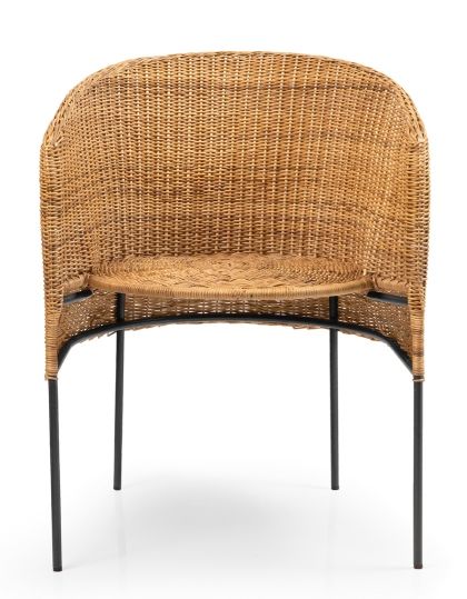 Caribe Natural Dining Chair Chair Outdoor ames Raw natural material / Black