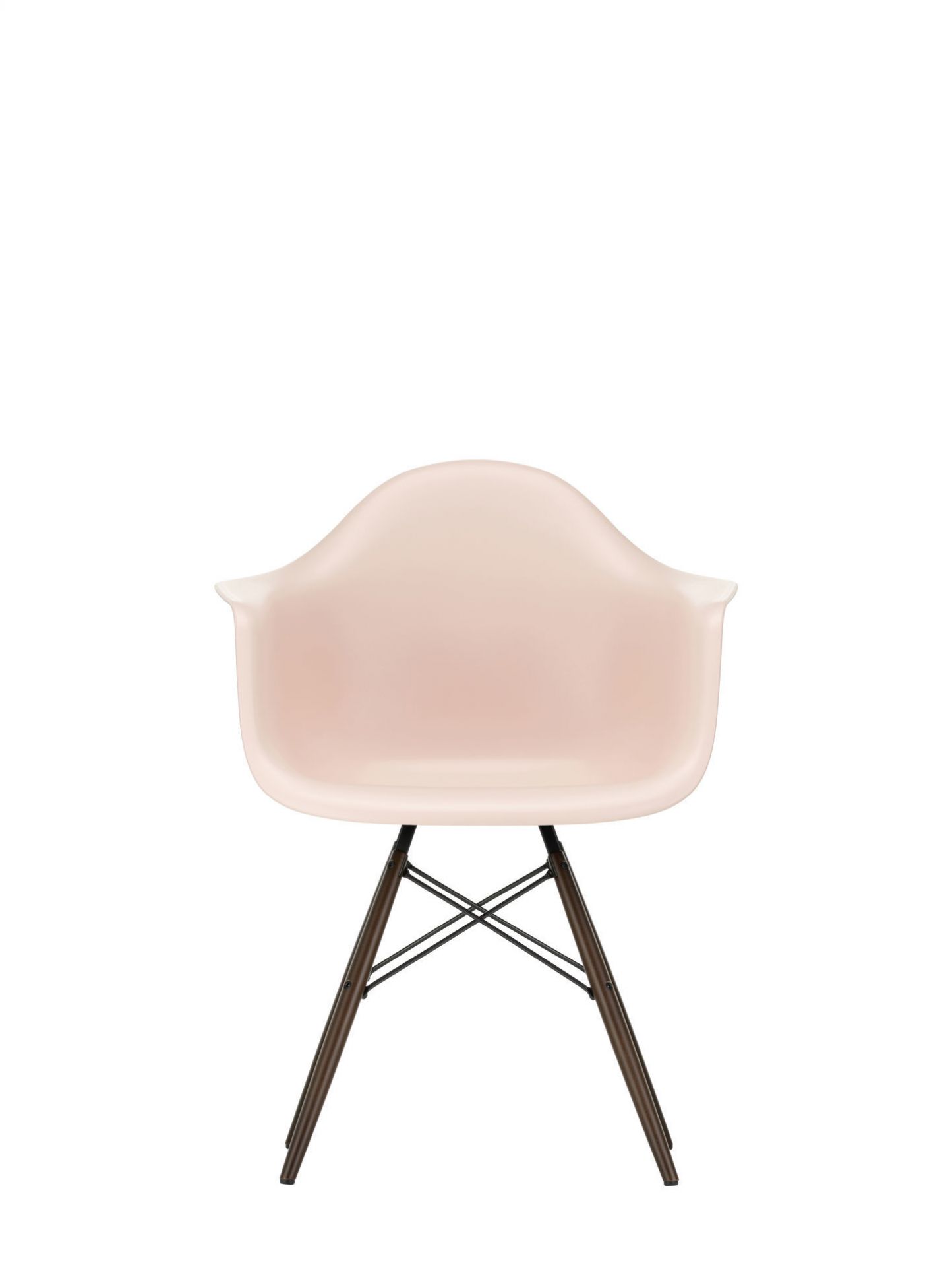 Eames Plastic Arm Chair DAW Chair Vitra Maple black - Pebble