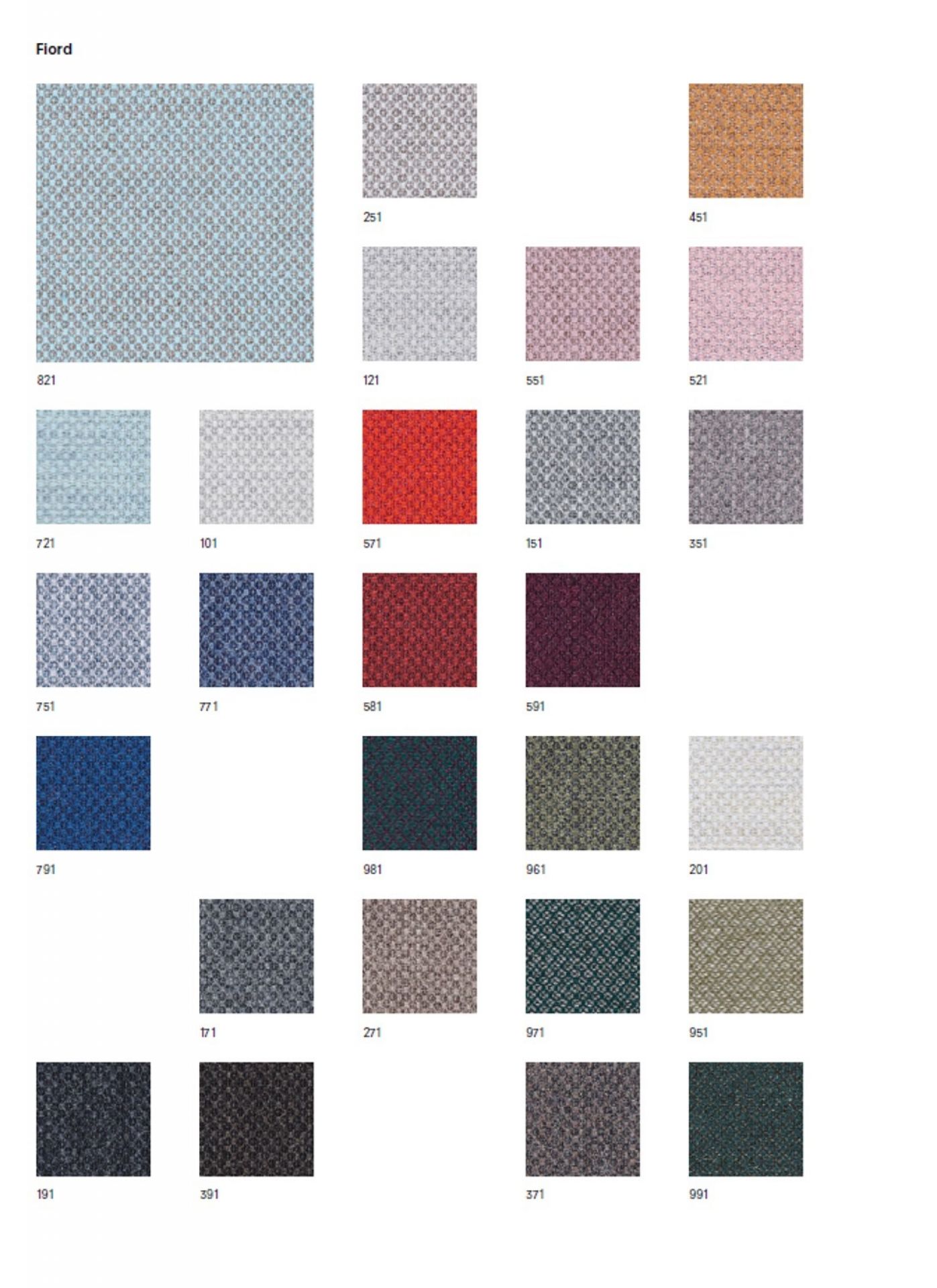 Sample Card Fiord Kvadrat