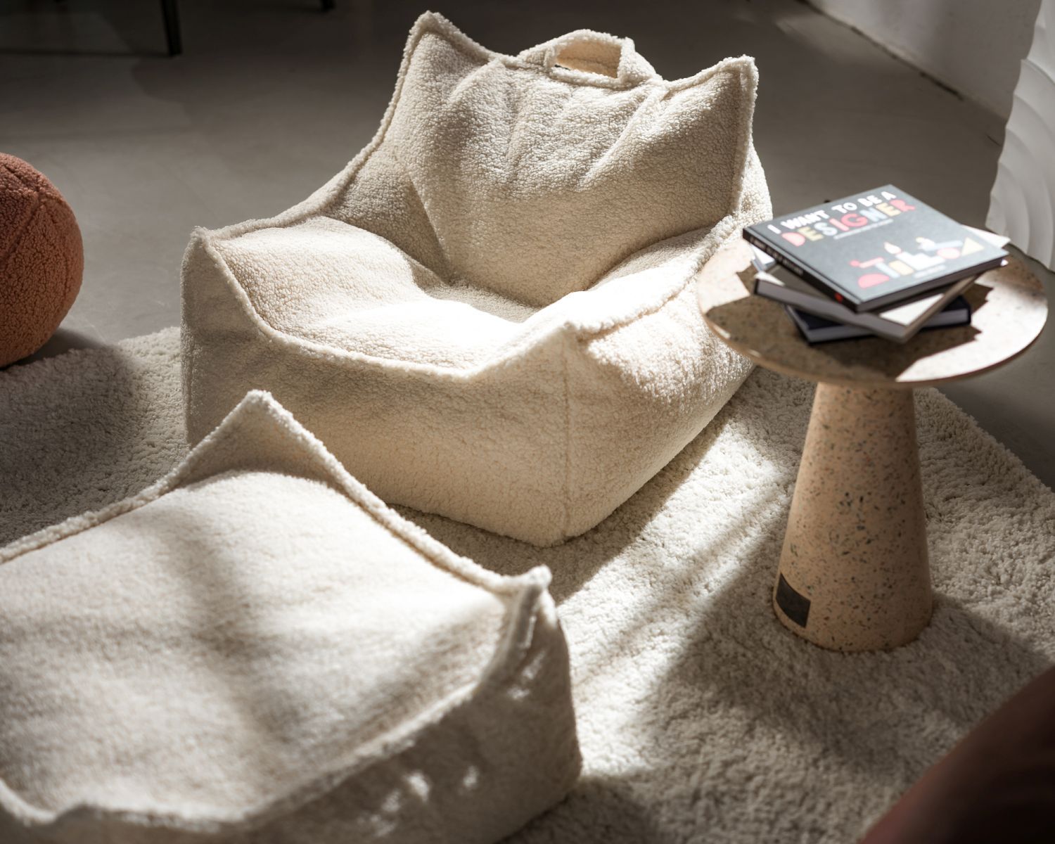 Children's beanbag armchair teddy fabric Wigiwama