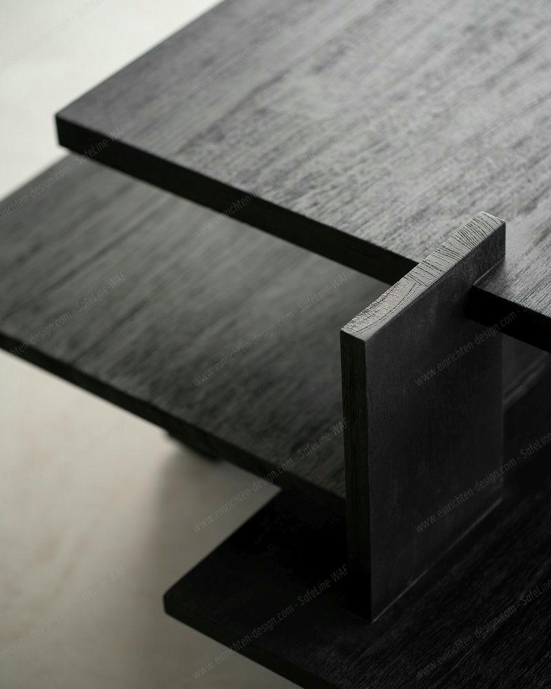 Teak Abstract Coffee table Black Ethnicraft