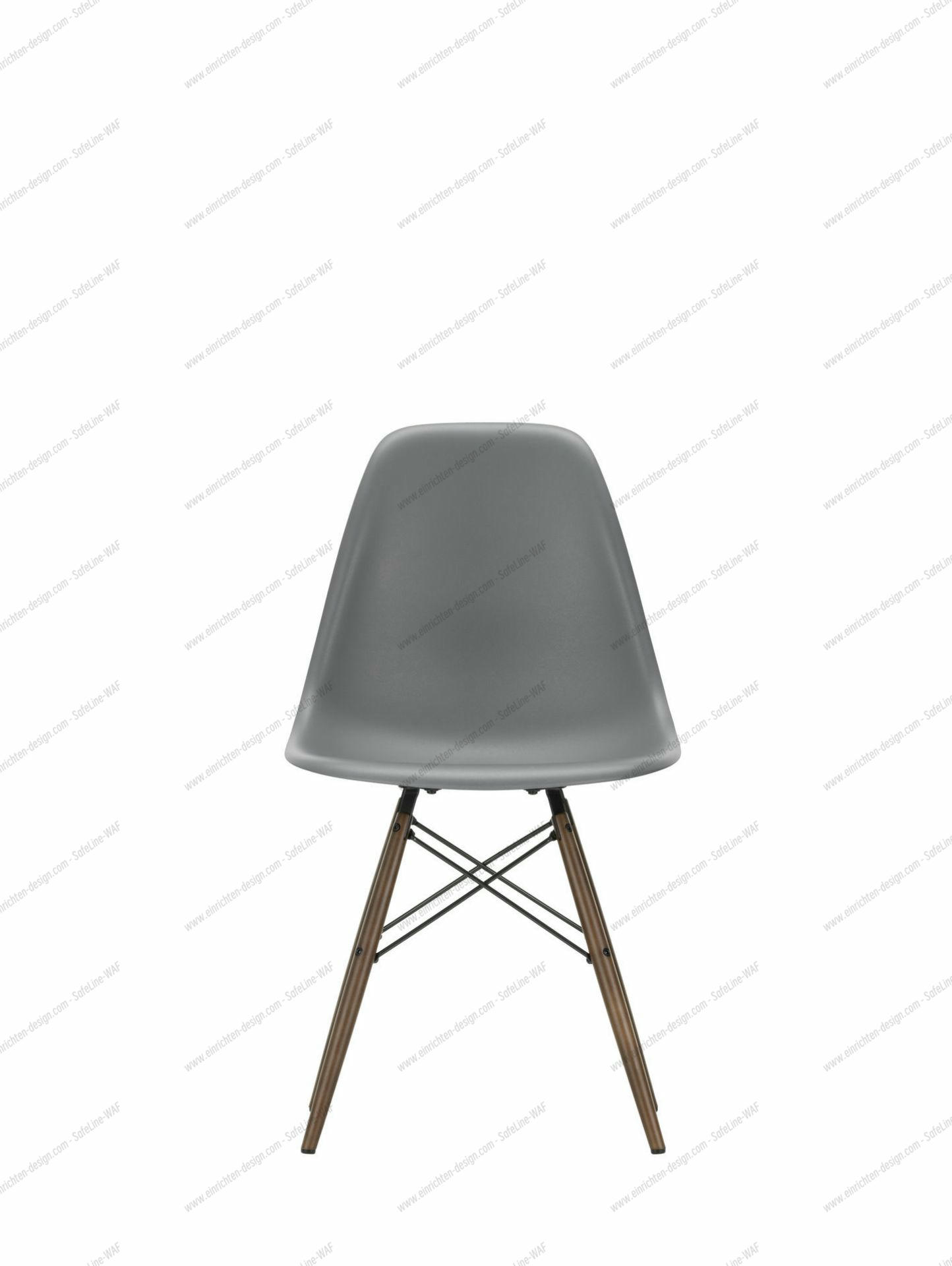 Eames Plastic Side Chair DSW Chair Vitra Maple yellowish-Deep black