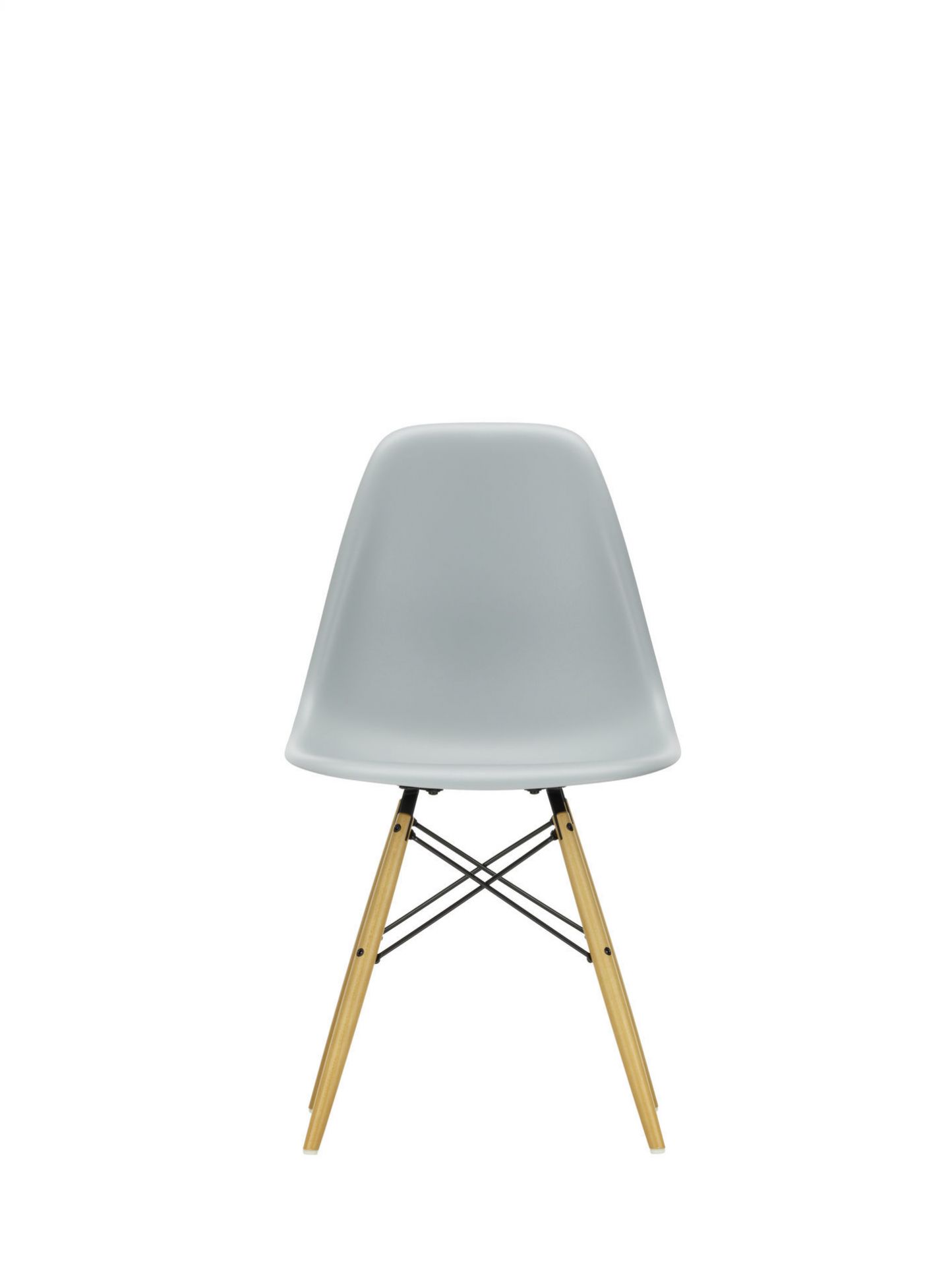 Eames Plastic Side Chair DSW Chair Vitra Maple black - rust orange