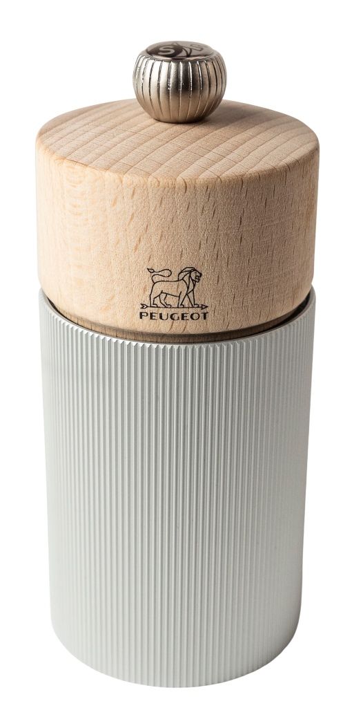 Line salt mill H 12 cm Aluminium / Natural Peugeot 