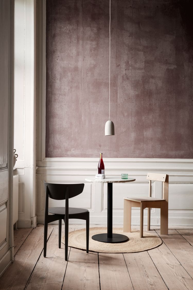Ark Dining Chair Ferm Living Beech blue lacquered Ark Dining Chair Ferm Living Beech blue lacquered