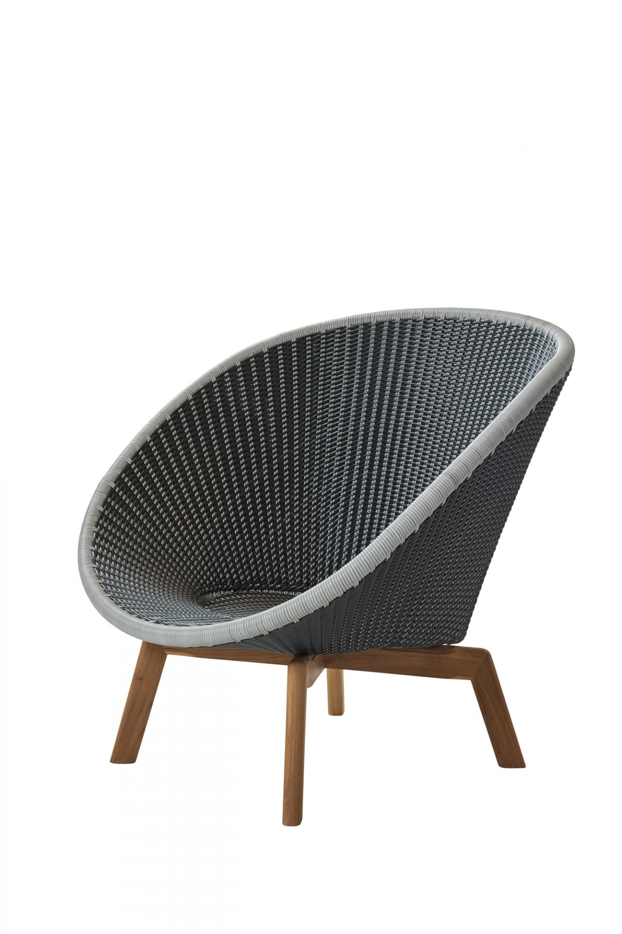 Peacock Outdoor Lounge chair Fiber Cane-Line gray