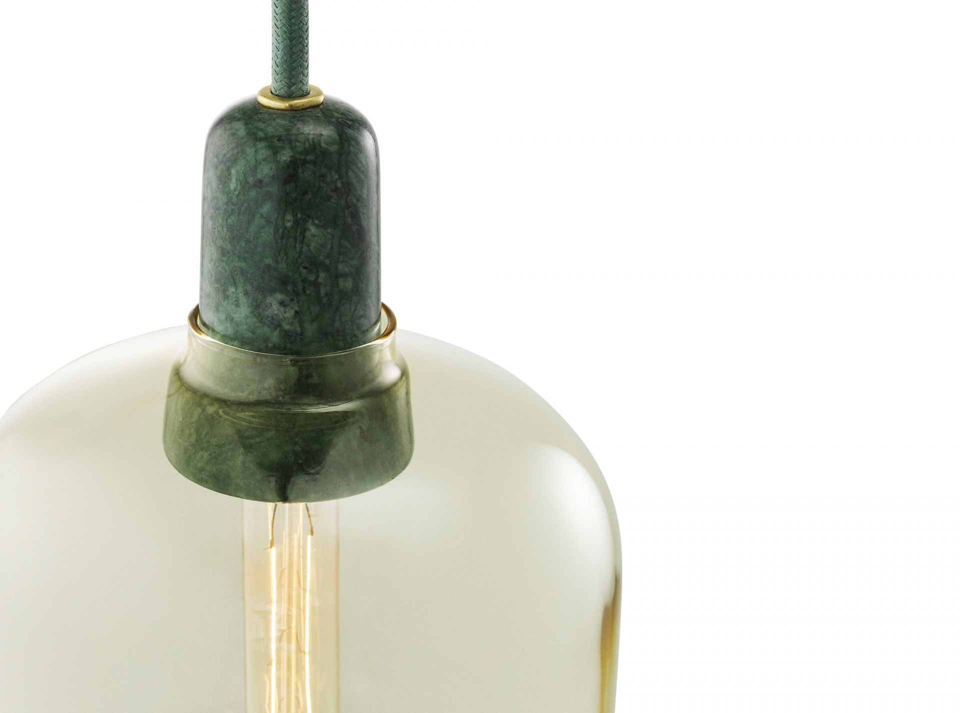 Amp Lamp Pendant light Normann Copenhagen Gold Green Ø 14 cm