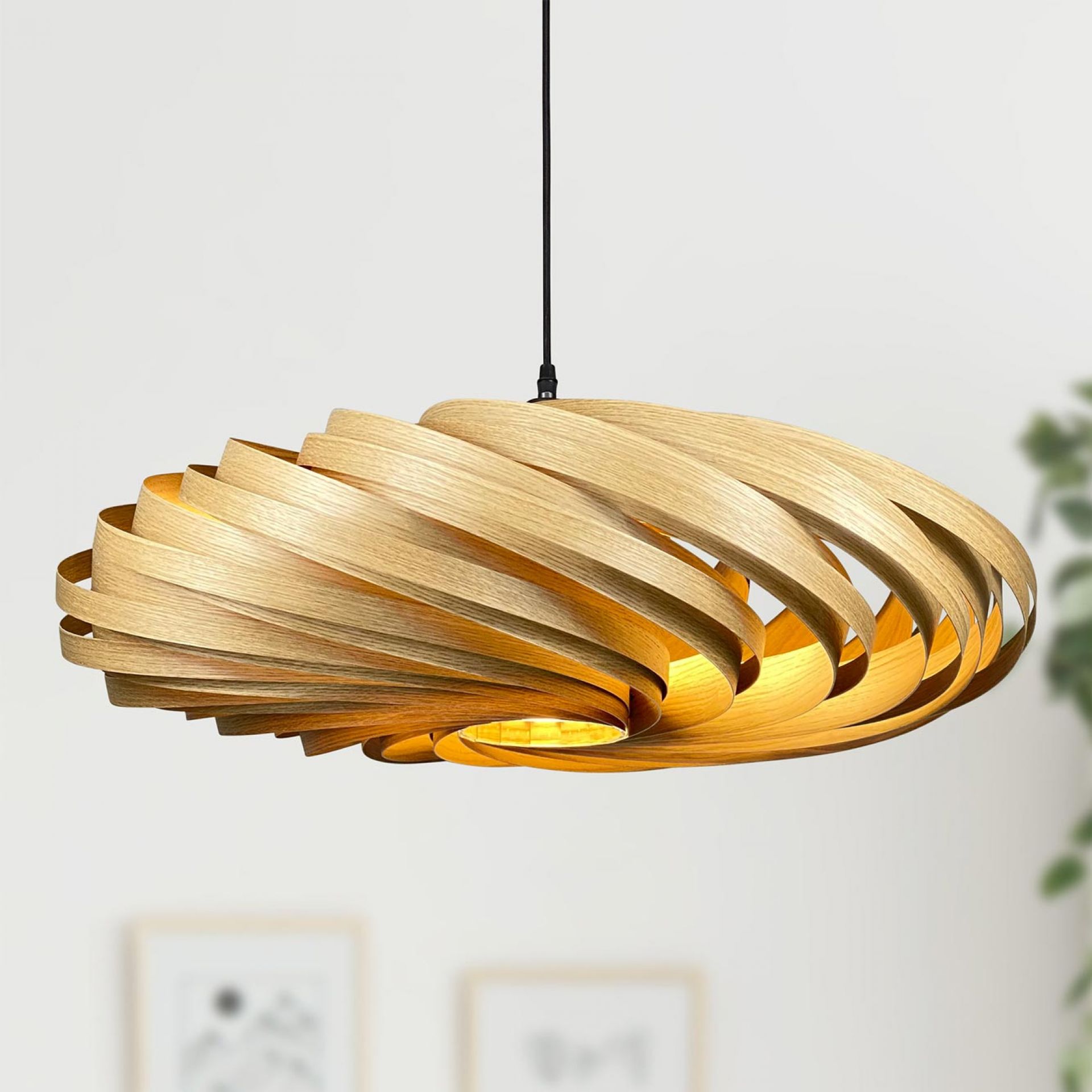 Veneria Pendant lamp Ø70 cm Oak Gofurnit