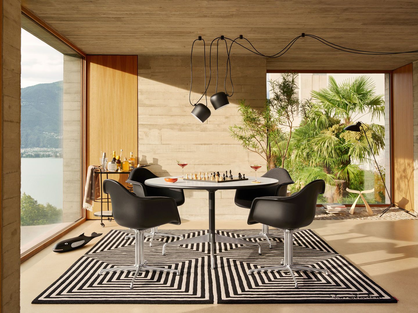 Eames Plastic Arm Chair DAL with seat cushion Vitra