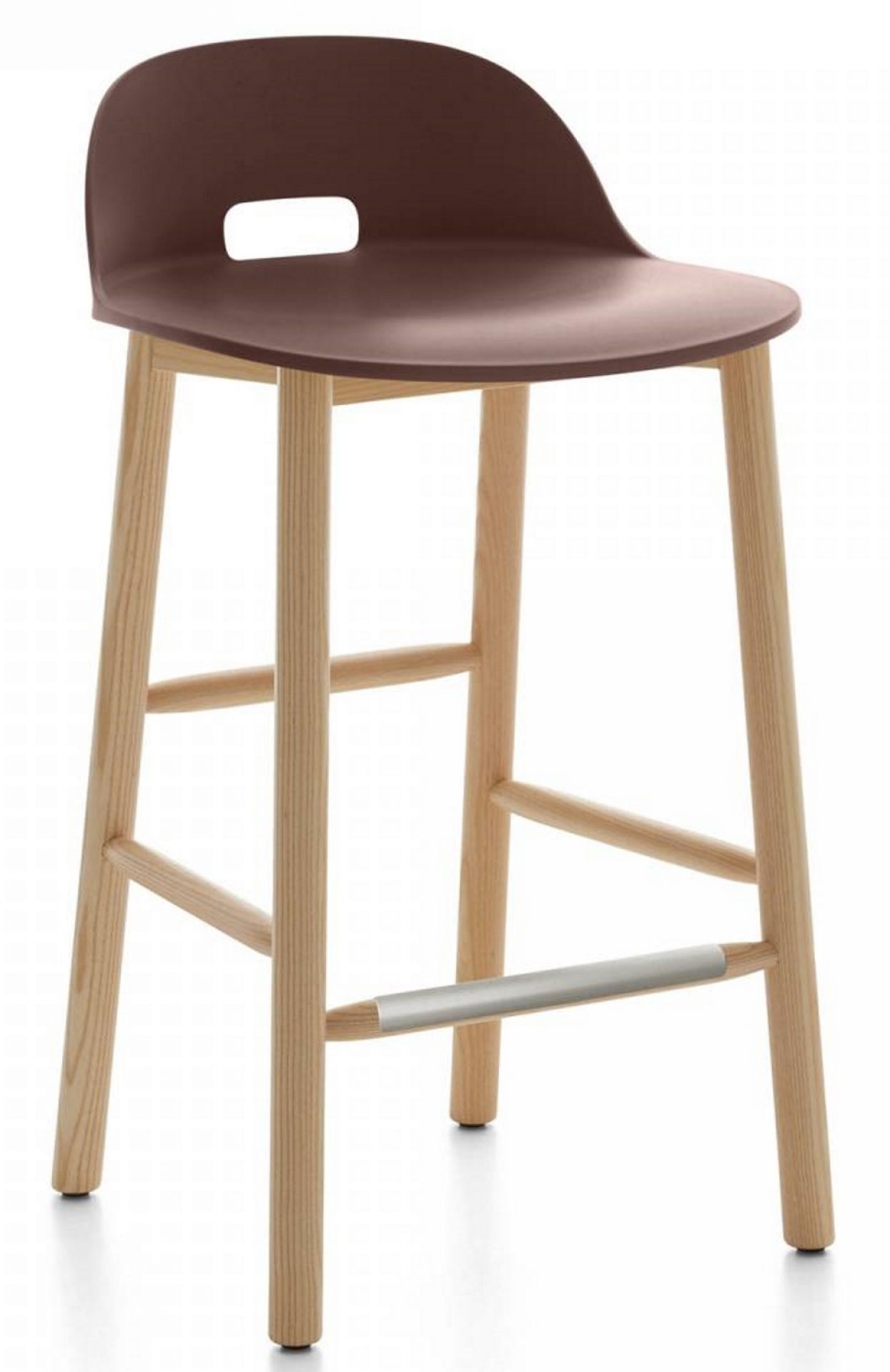 Alfi Bar Stool Low Back Emeco Red