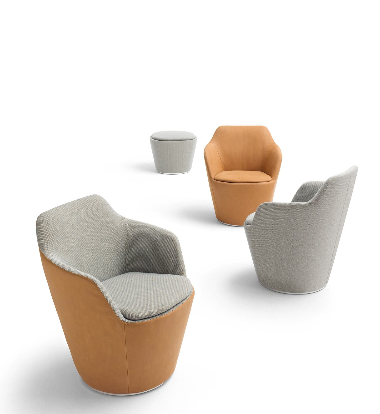 Flint Swivel Armchair with Plate Base Swivel Cor 