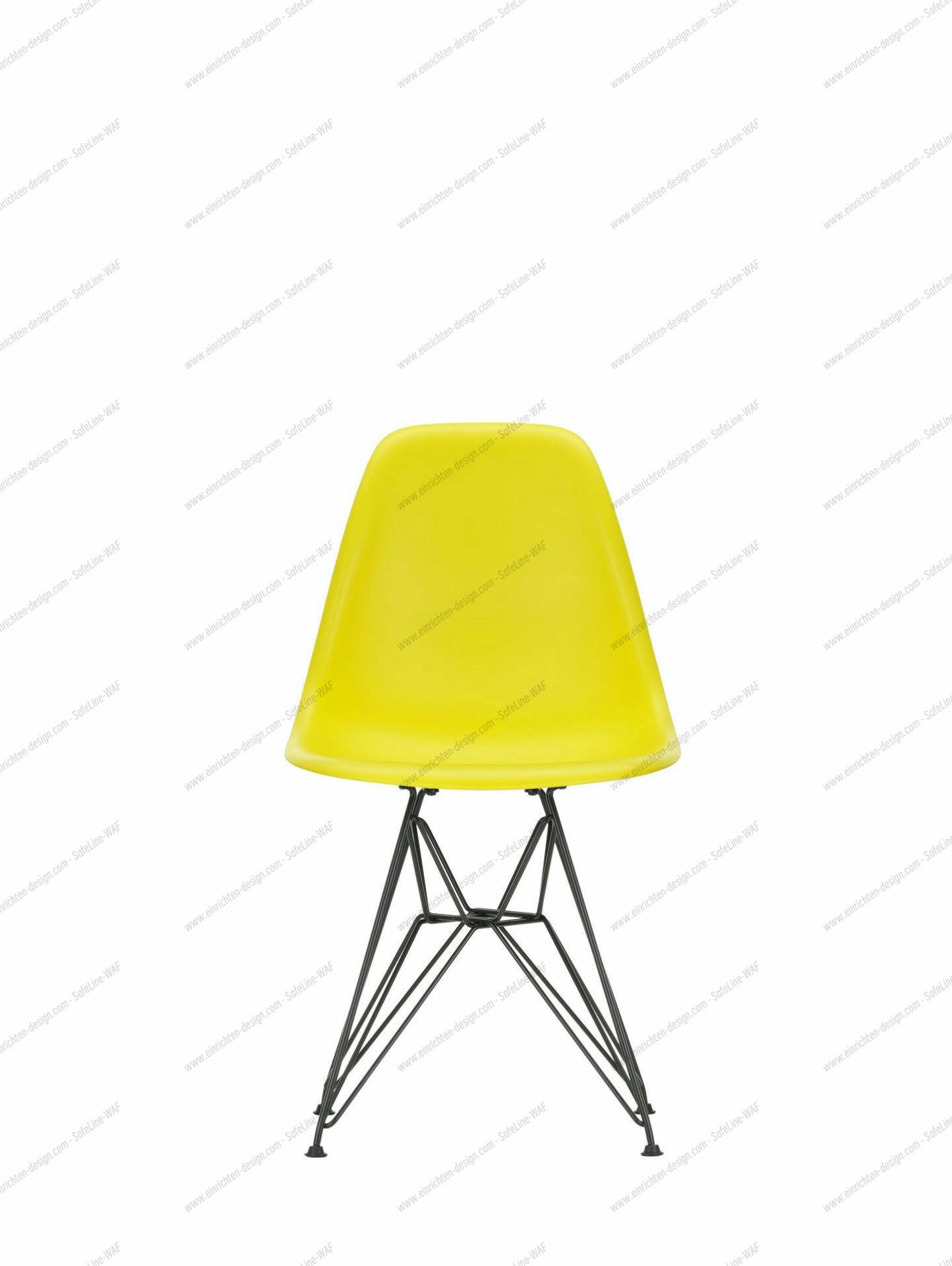 Eames Plastic Side Chair DSR Chair Vitra Black-Pale Pink