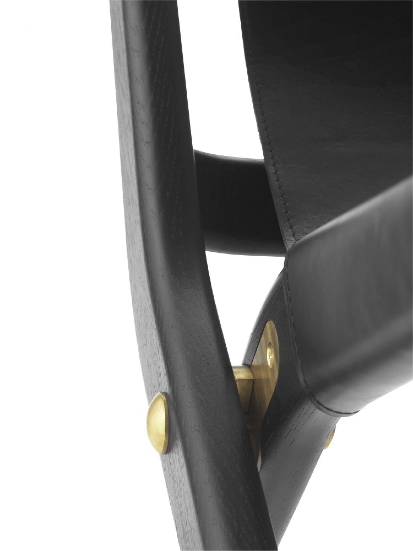 Saxe Chair black stained oak - black leather by Lassen
