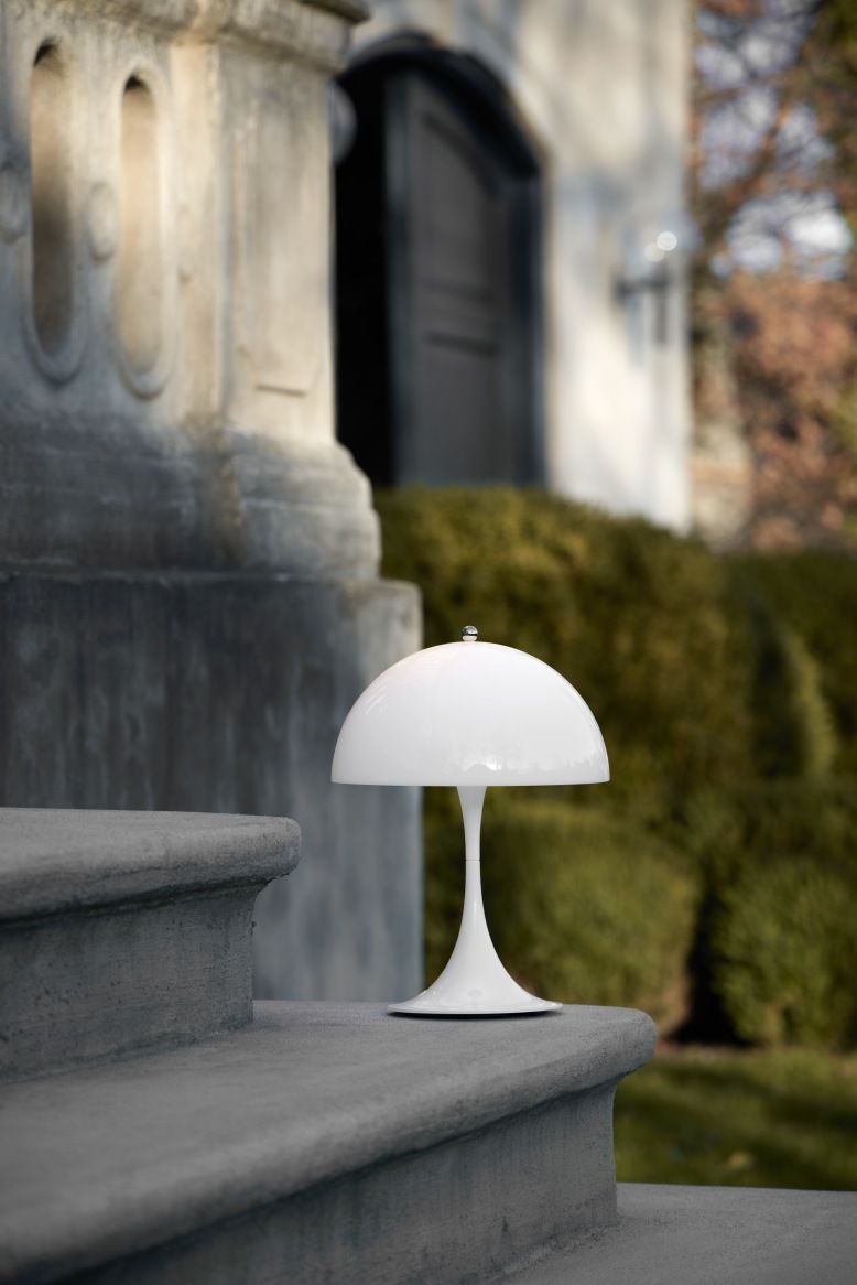 Panthella 250 Portable Battery LED Table Lamp Indoor/Outdoor Opal Louis Poulsen 