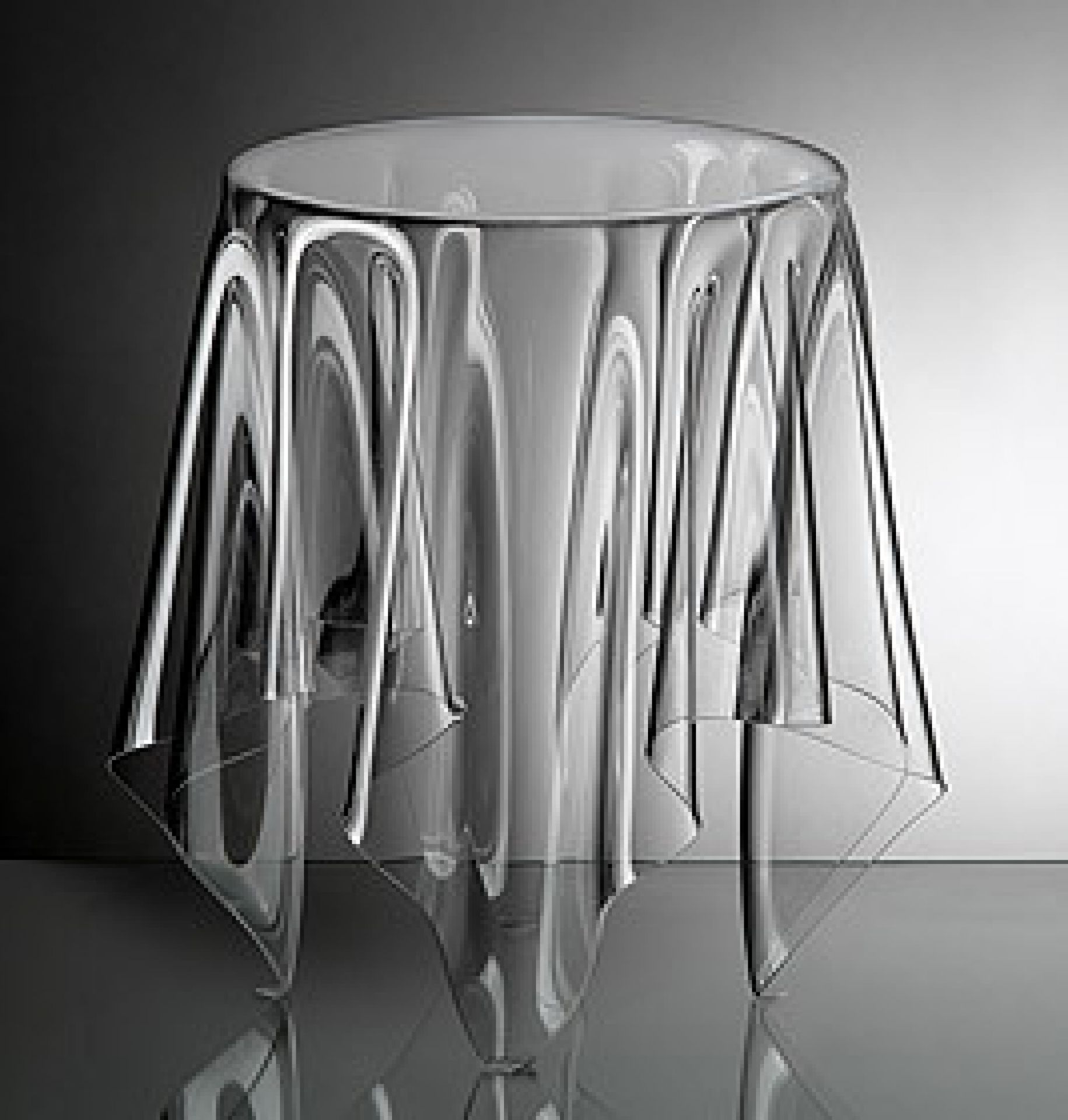 Essey Illusion transparent side table, Klein & More SINGLE PIECES