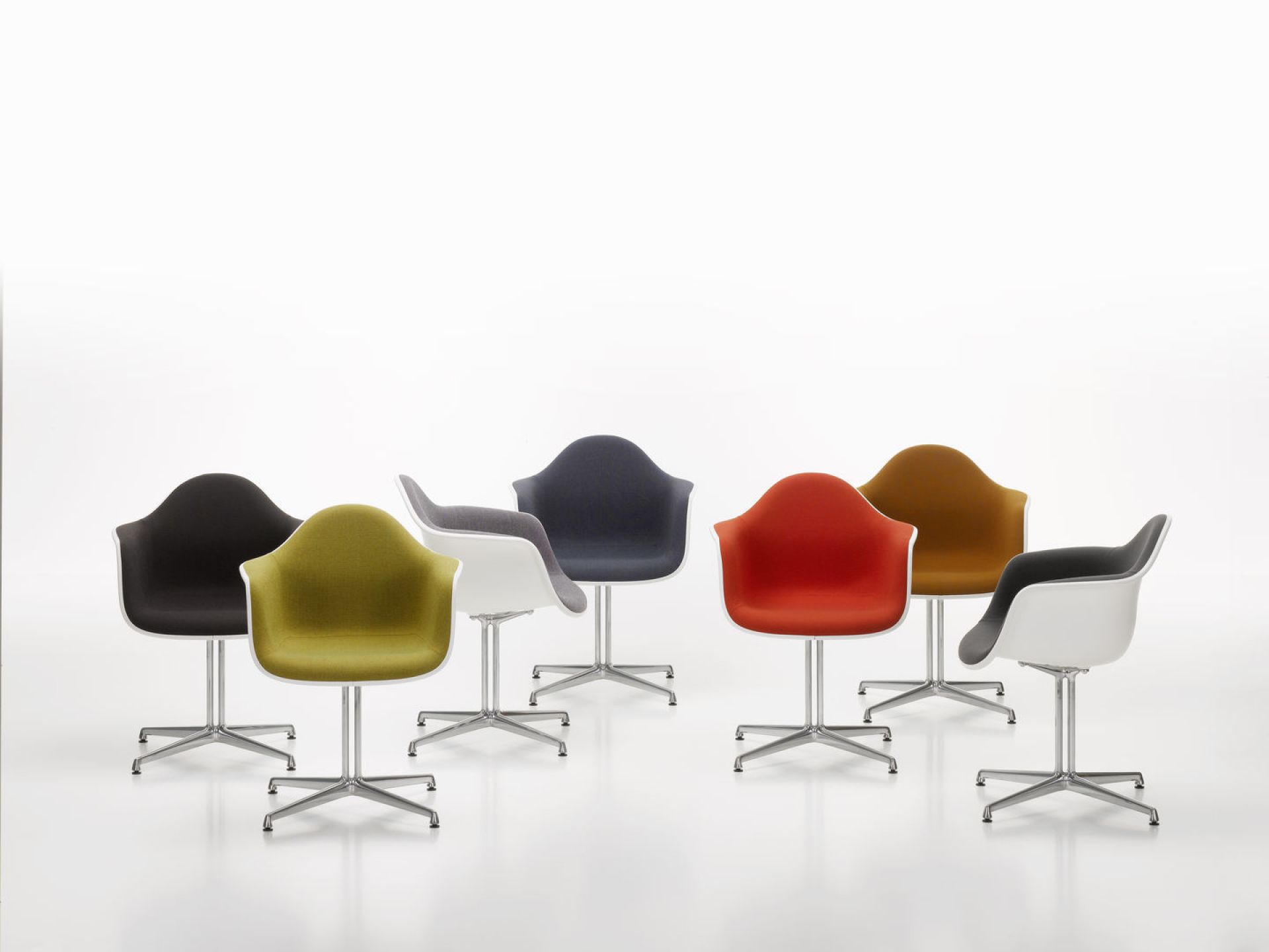 Eames Plastic Arm Chair DAL Chair Fully upholstered Vitra