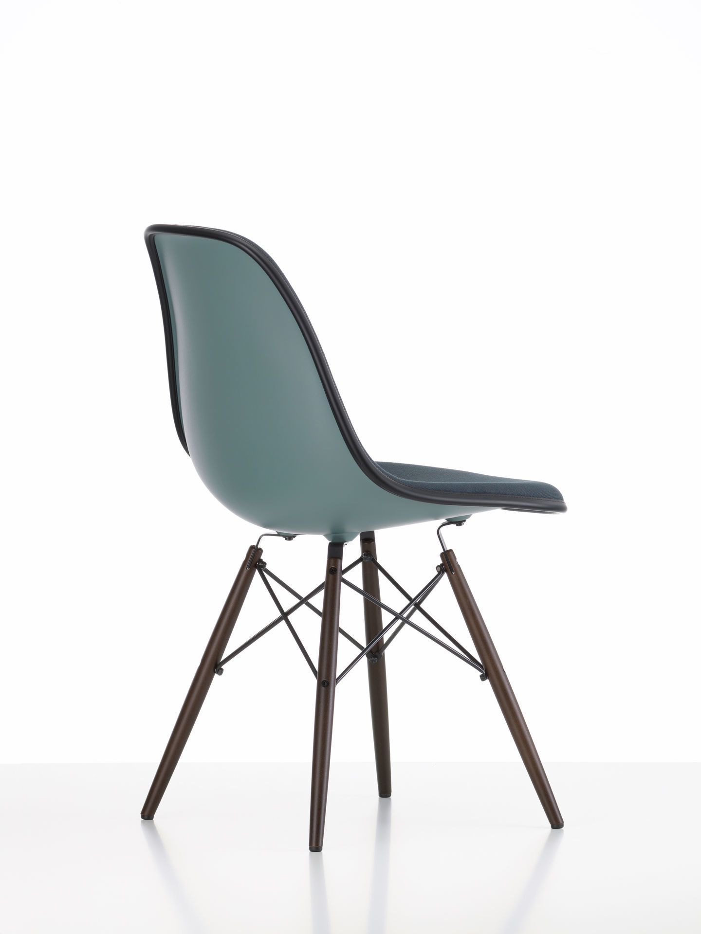 Eames Plastic Side Chair DSW Chair fully upholstered Vitra