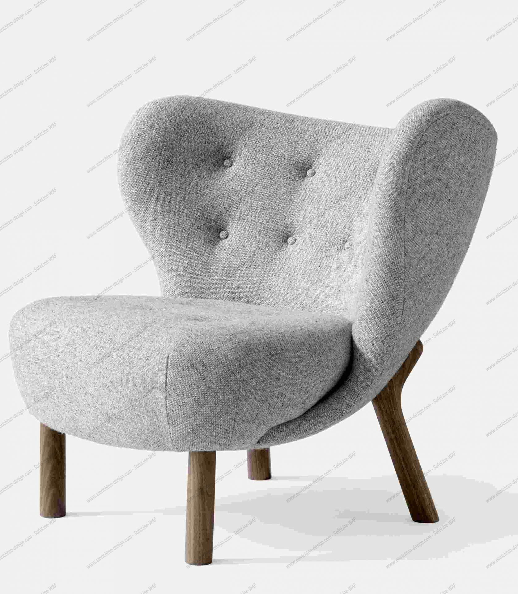 Little Petra VB1 Lounge Chair Andtradition Walnut - Hallingdal - without stool