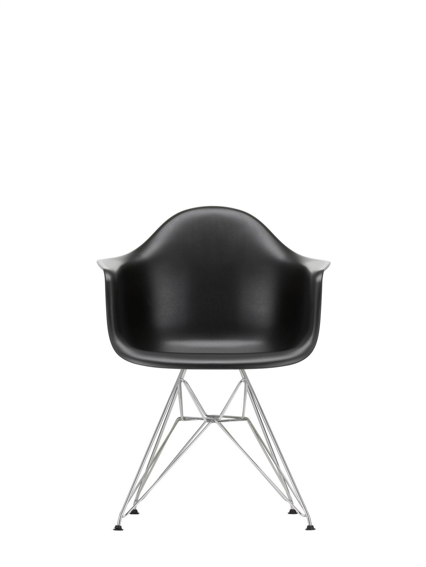 Eames Plastic Arm Chair DAR Chair Vitra Black - Sea blue