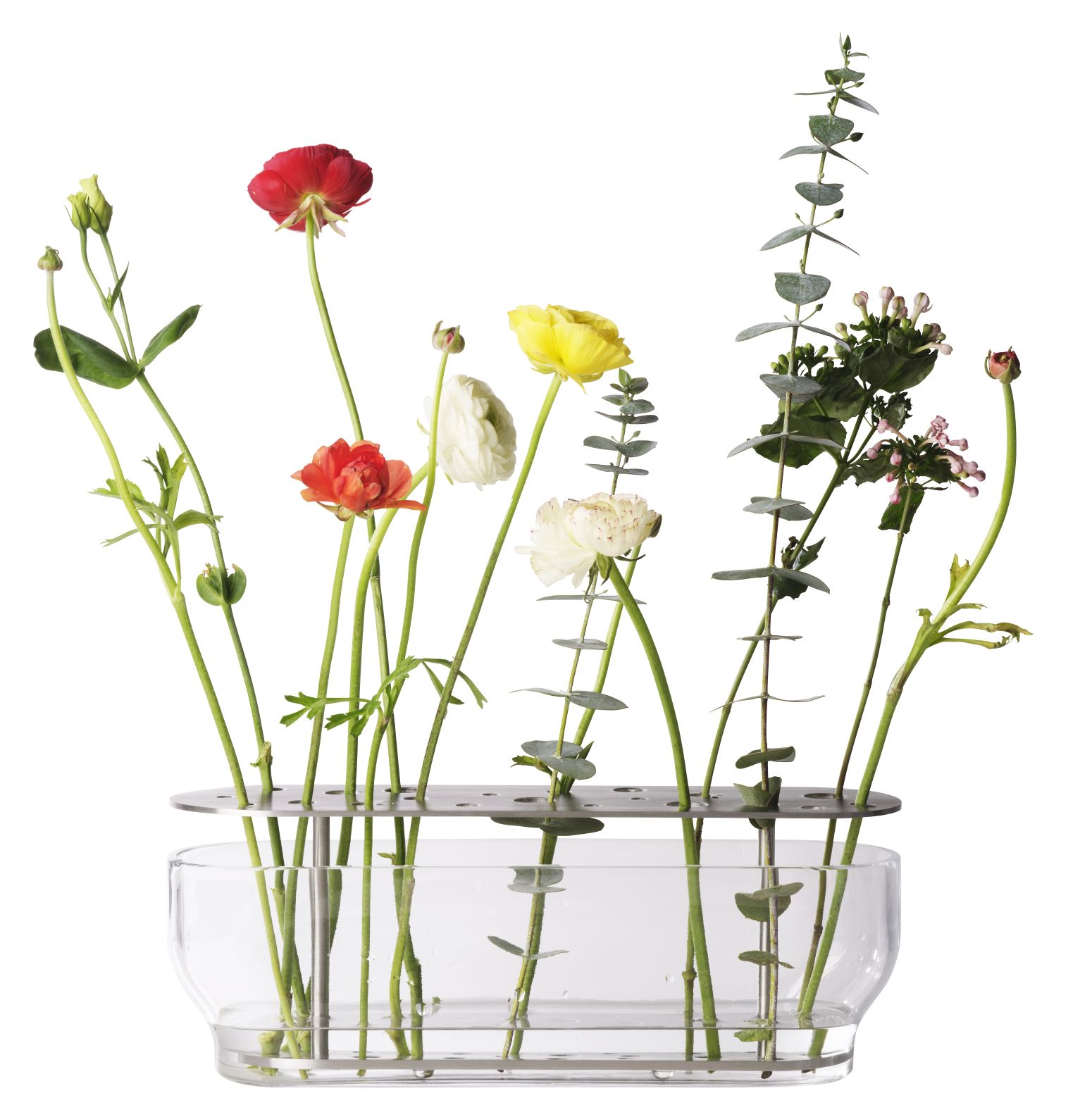 Ikebana vase long stainless steel Fritz Hansen SINGLE PIECES
