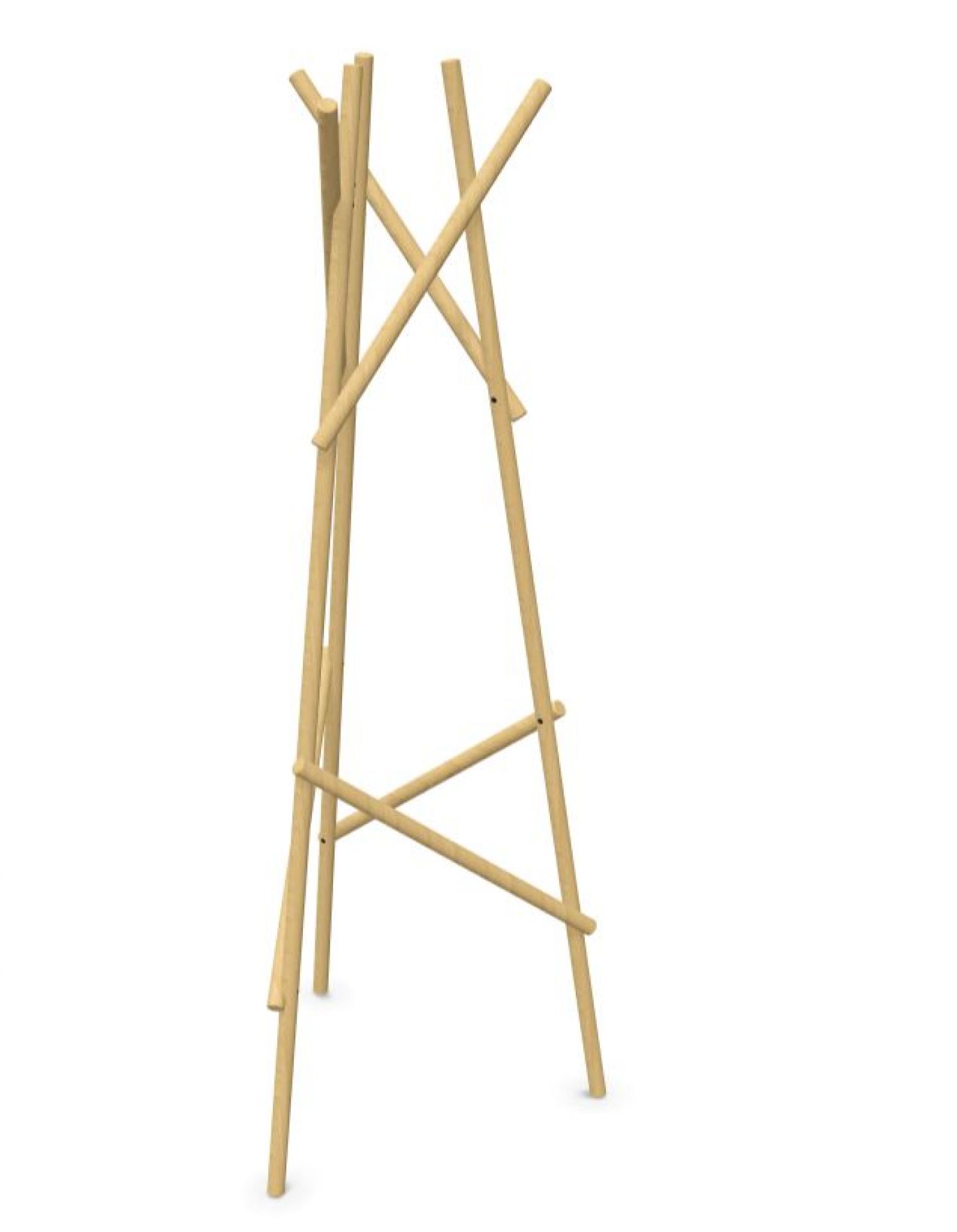 Kendo Garderobeständer aus Eiche Natur von Cascando. Moderner, minimalistischer Kleiderständer aus hellem Holz.