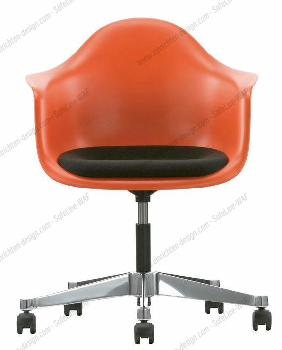 Eames Plastic Arm Chair PACC with seat cushion Vitra