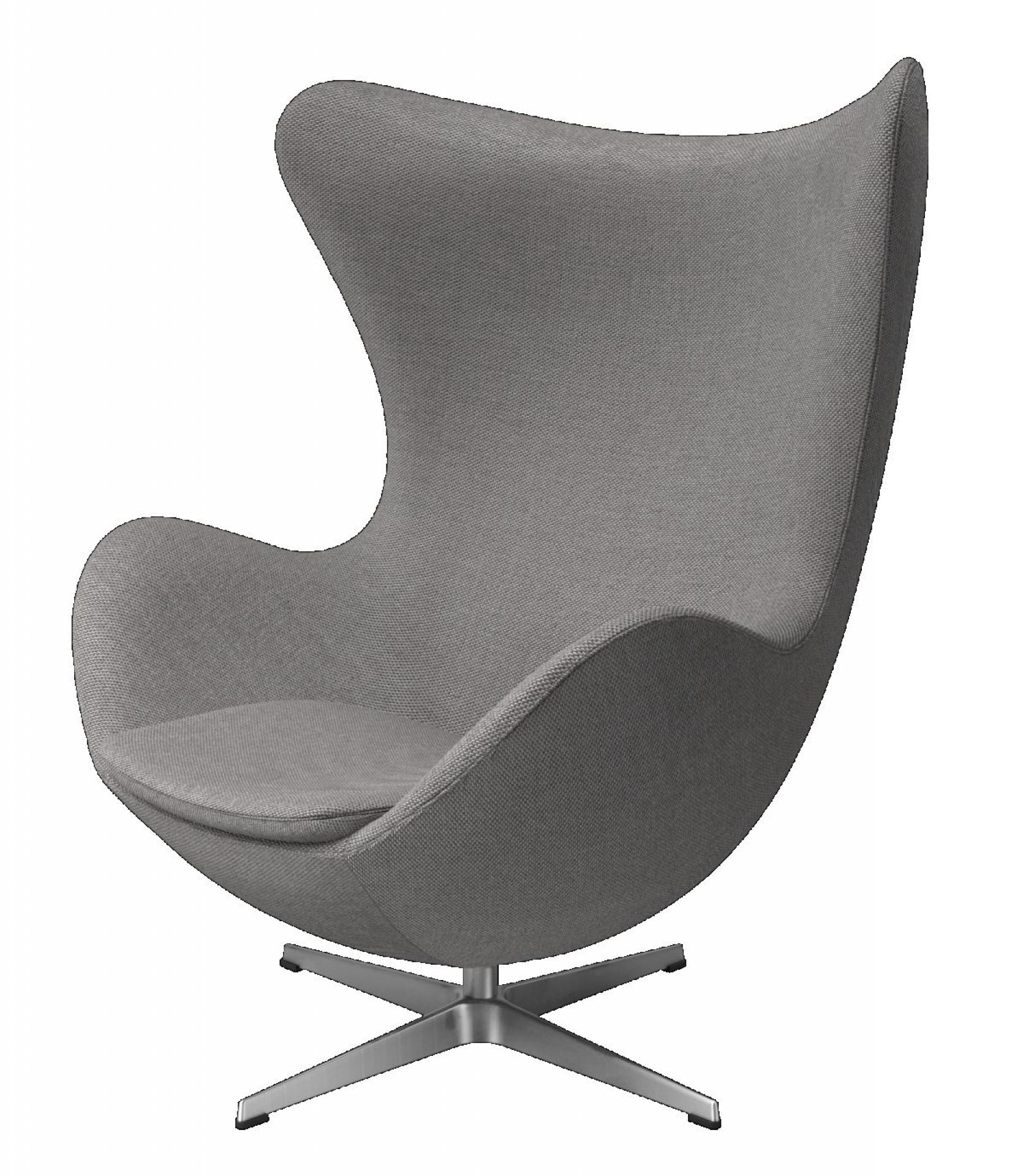 Egg Chair with Stool Re-wool Textile Fabric Taupe/Nature Fritz Hansen 