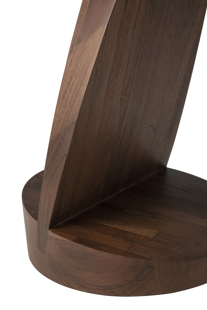 Oblic Side Table Round Teak Ethnicraft