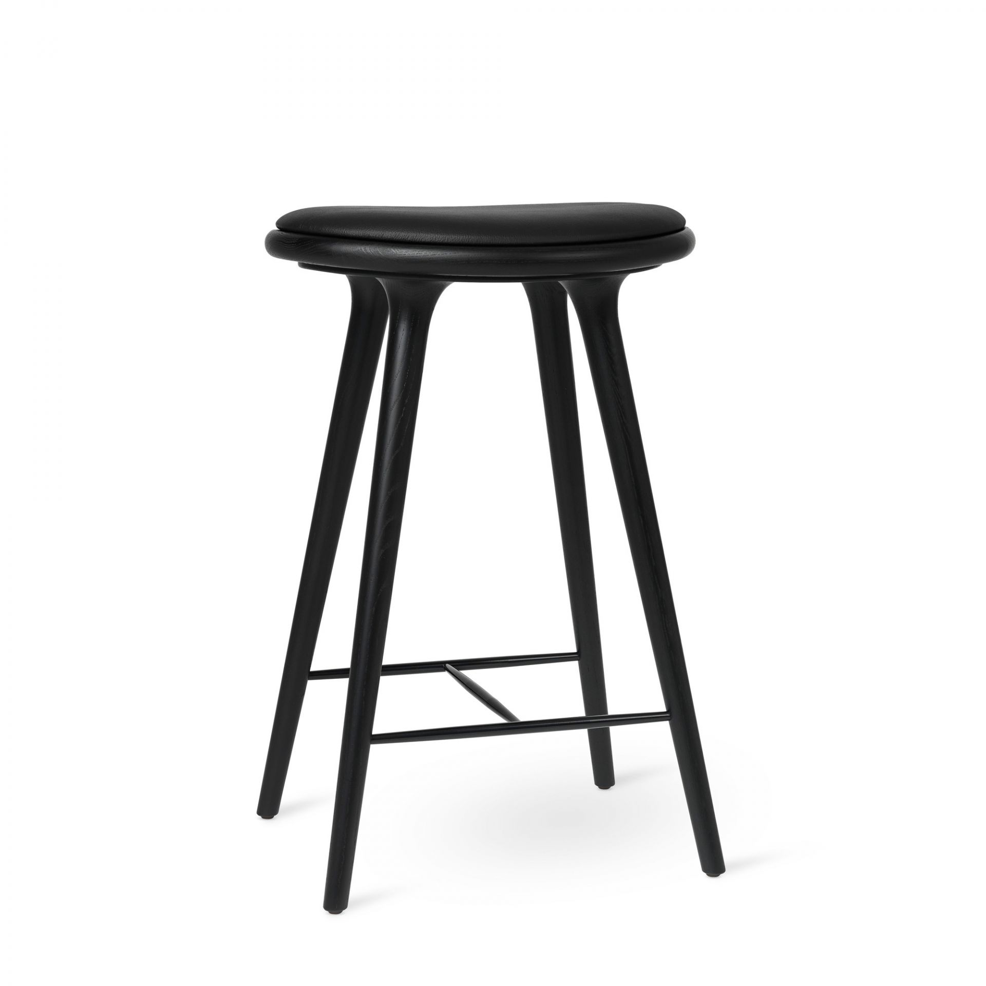 High Stool oak stained black Mater