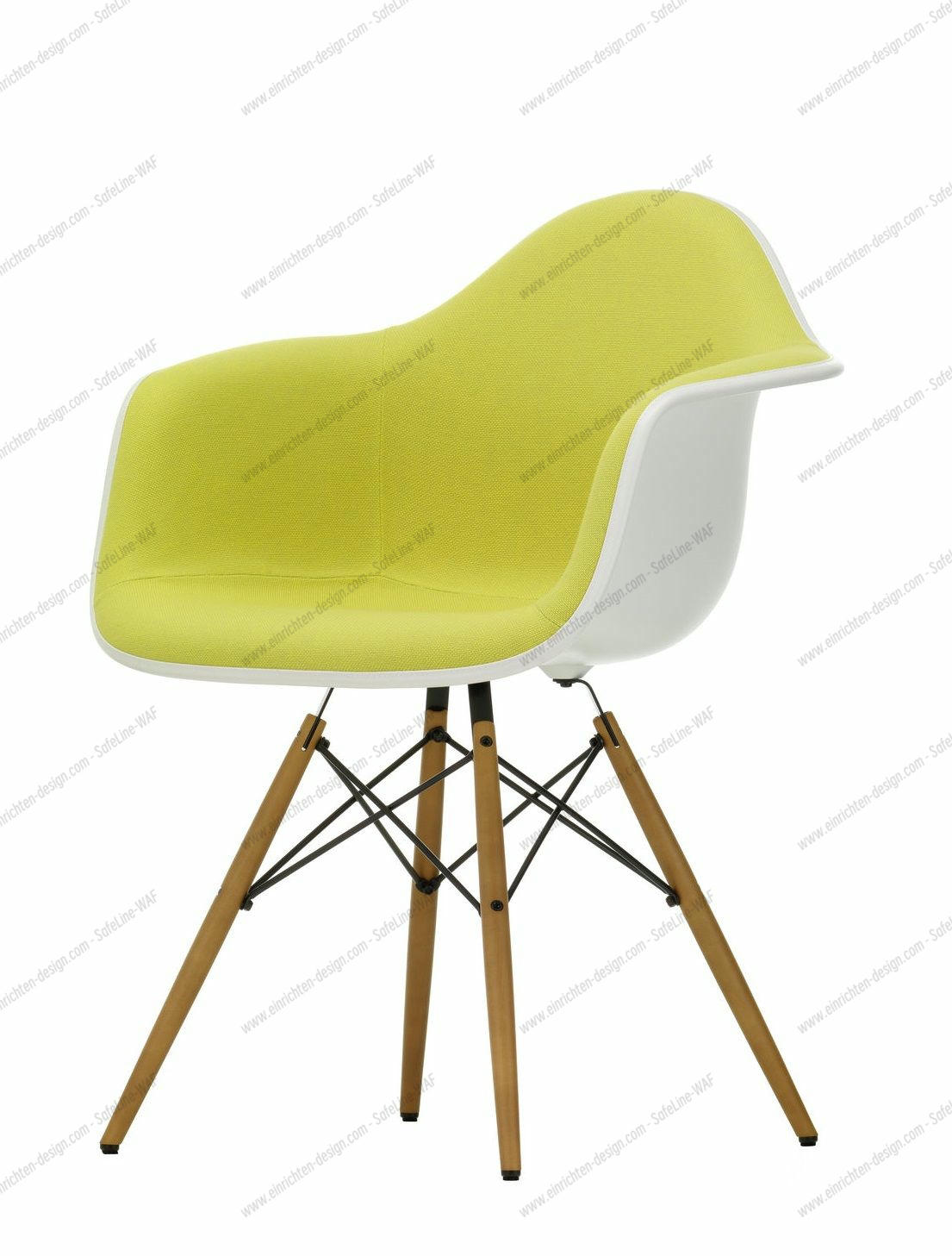 Eames Plastic Arm Chair DAW Chair Fully upholstered Vitra