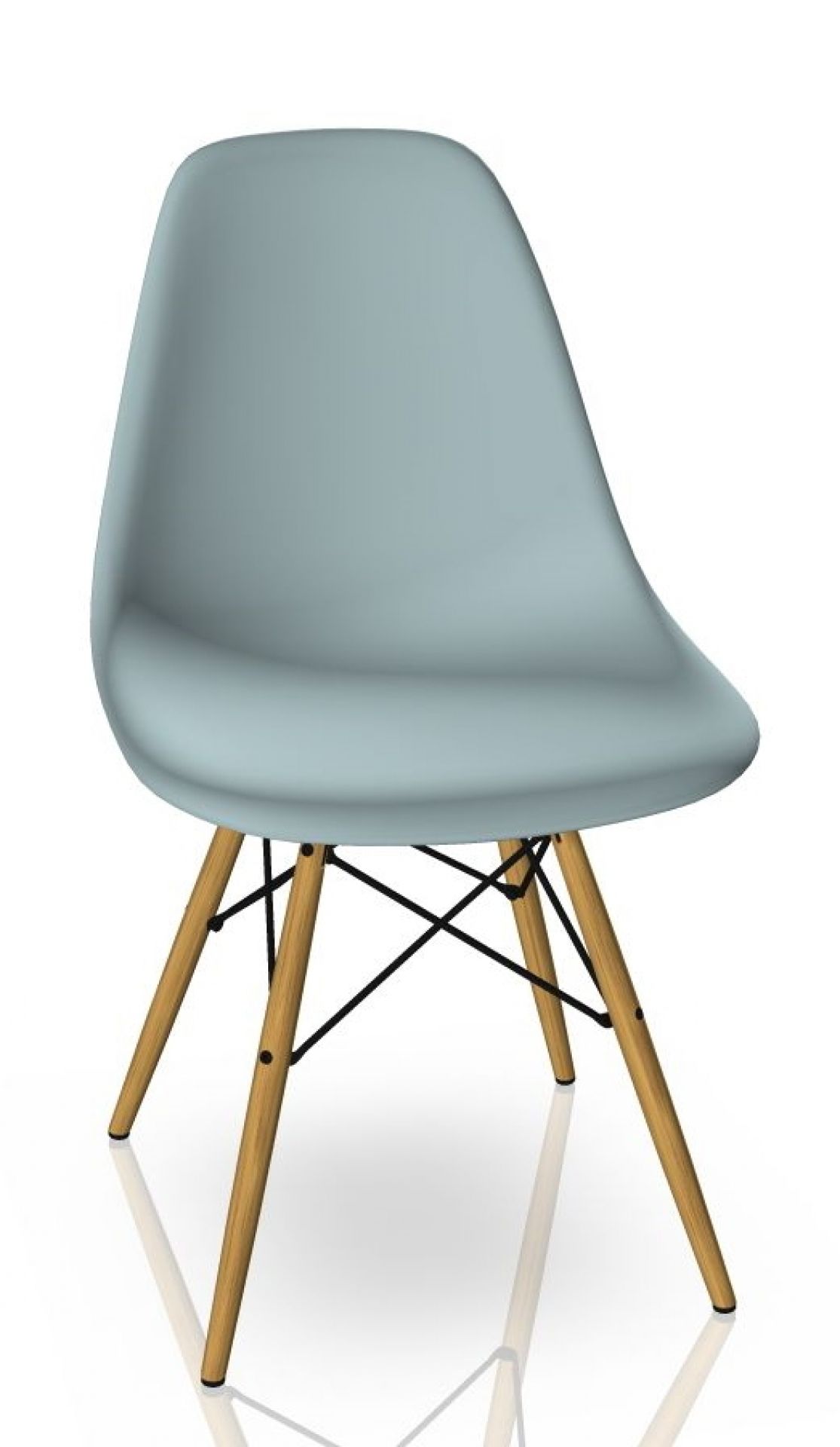 Accor Stamboom lokaal Eames Plastic Side Chair DSW Chair Vitra Maple yellowish - Ice grey | VITRA  44030500 02 23