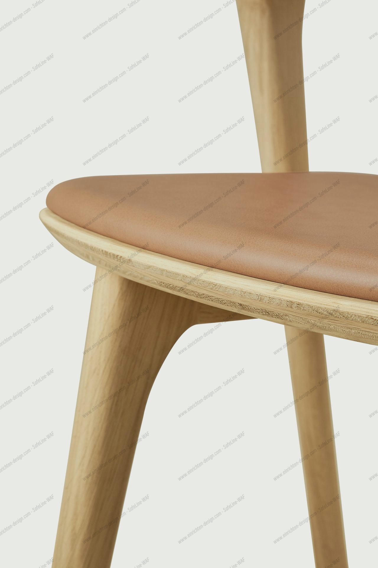 Bok chair lacquered oak - Sienna leather Ethnicraft