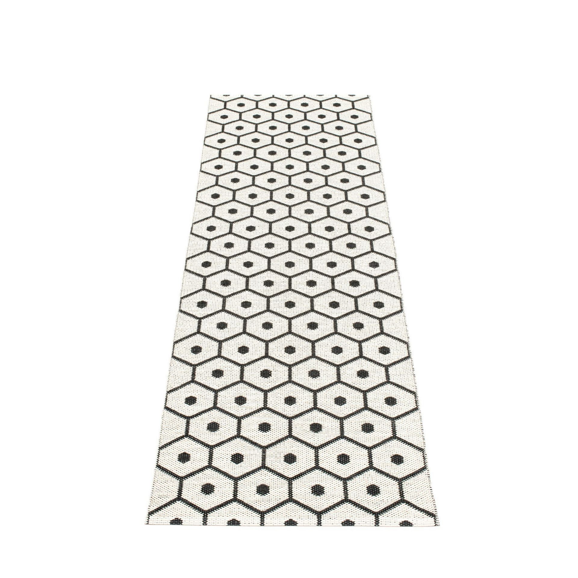 Honey Plastic Carpet 70x225 cm Pappelina Black-Vanilla