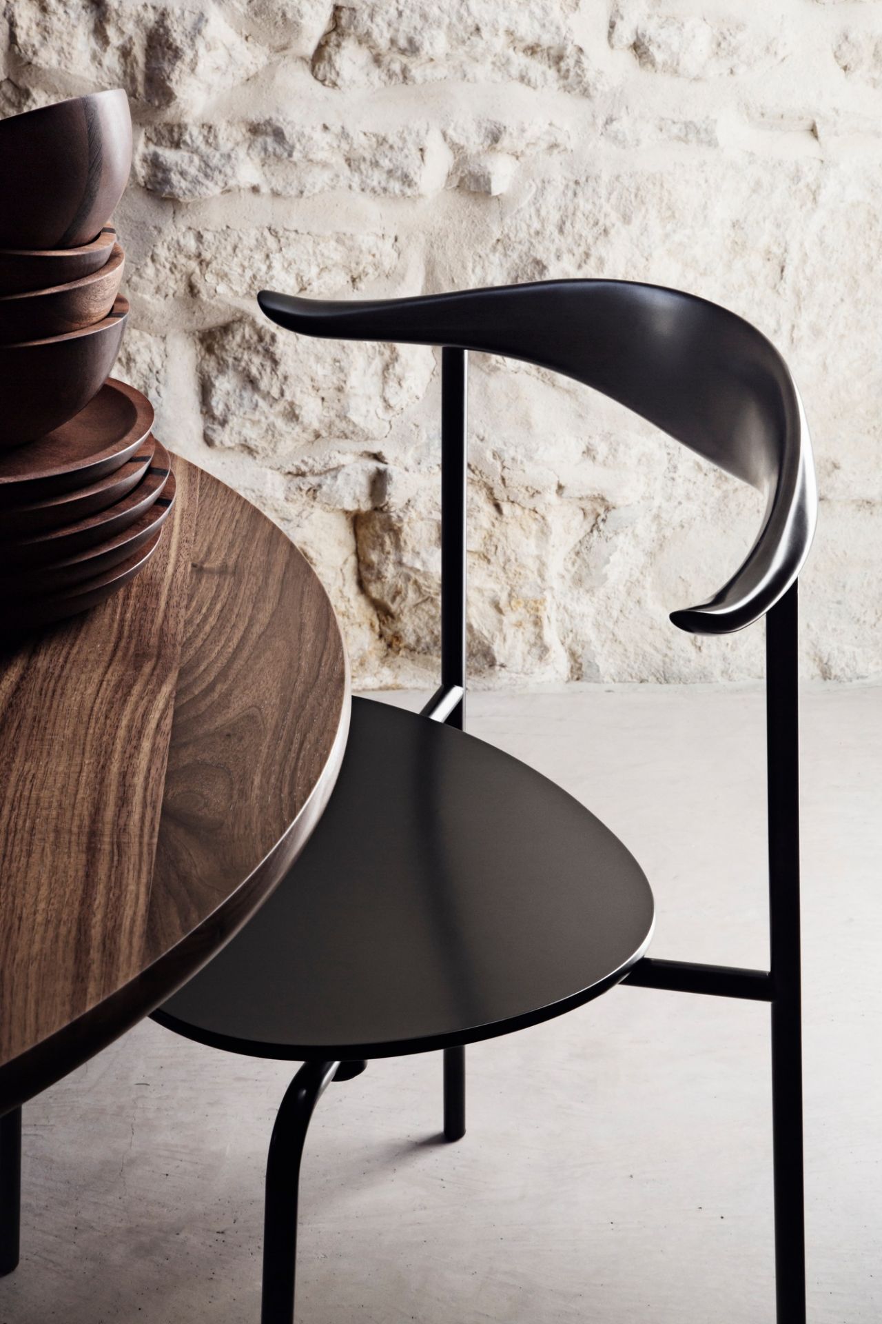 CH88T Chair frame steel black Carl Hansen &amp; Søn beech soaped
