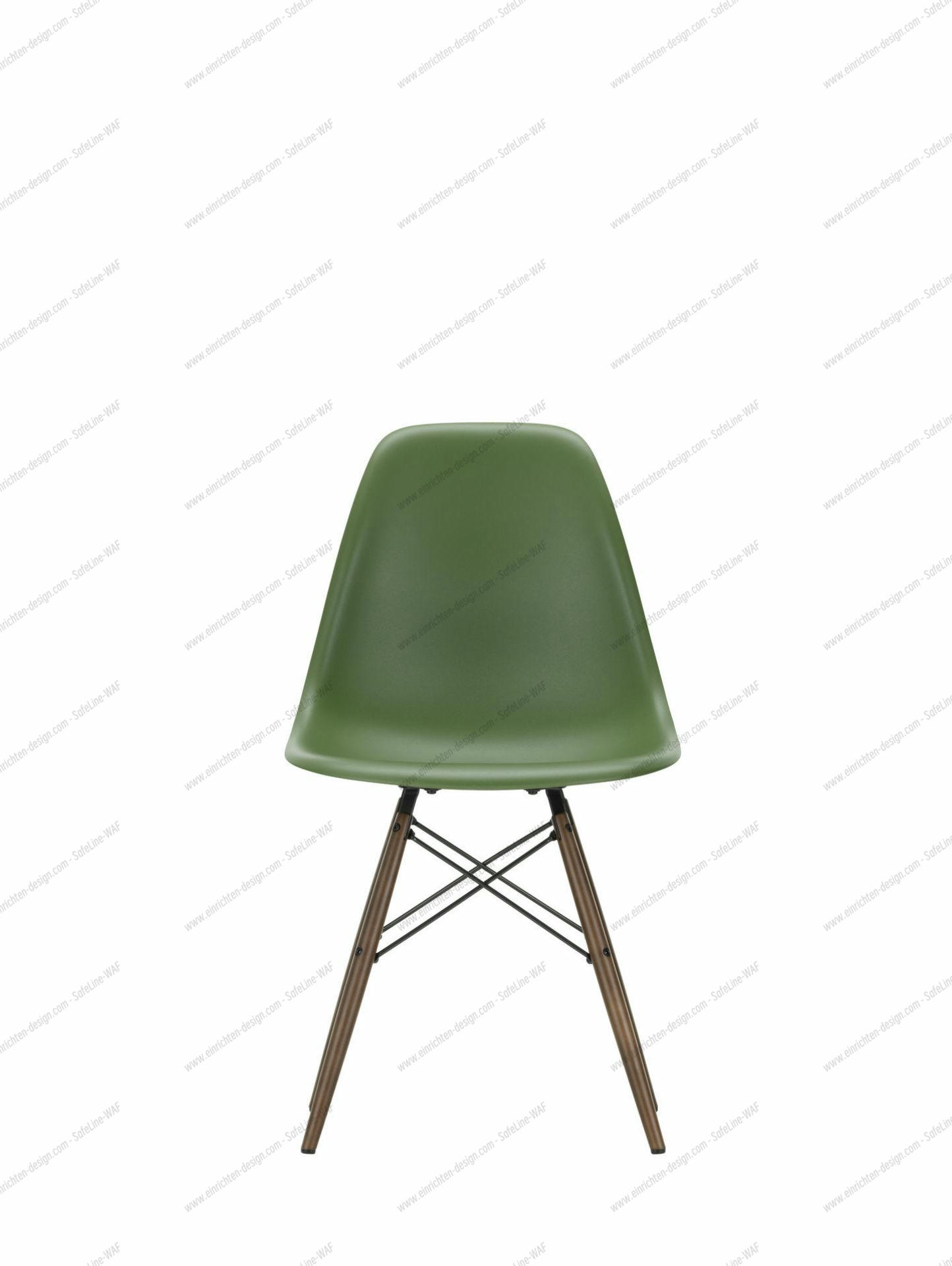 Eames Plastic Side Chair DSW Chair Vitra Maple yellowish-Deep black