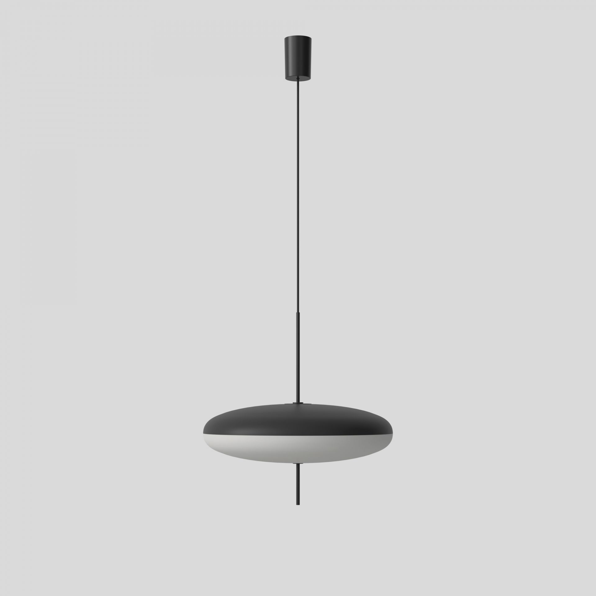 Model 2065 ceiling light Black and white diffuser Black hardware Black cable Astep SINGLE PIECE 