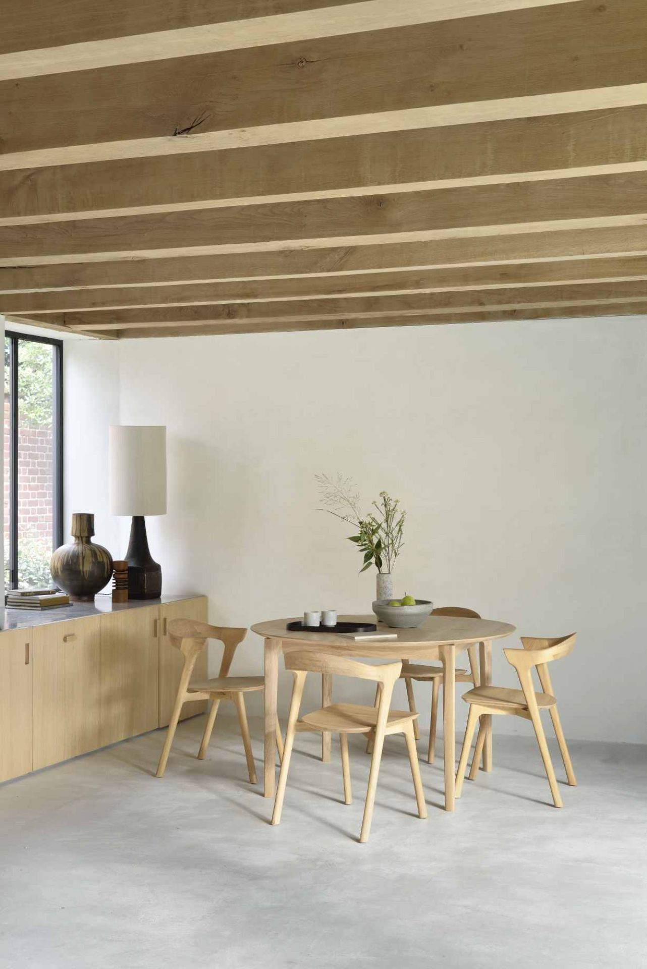 Bok Oak Extendable Table Round Ethnicraft