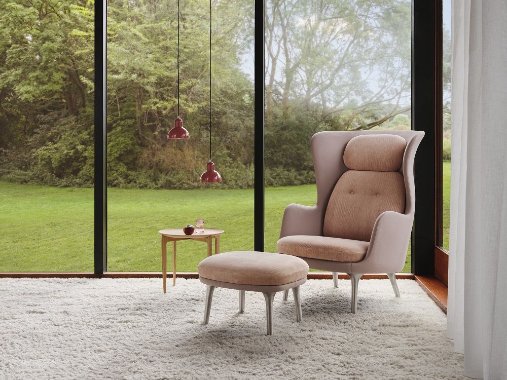 JH11 / JH12 Footstool for Ro Armchair Fritz Hansen