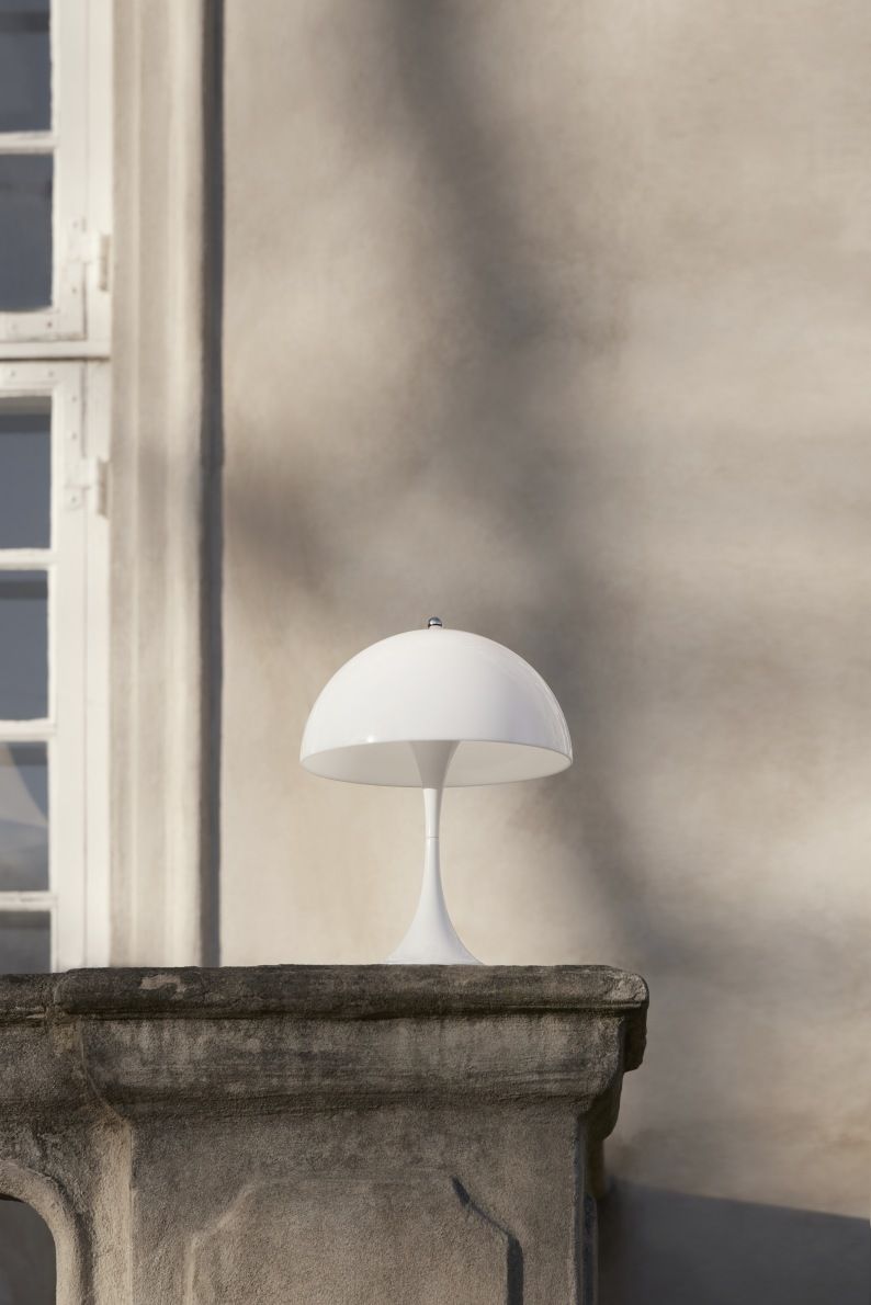 Panthella 250 Portable Battery LED Table Lamp Indoor/Outdoor Opal Louis Poulsen 