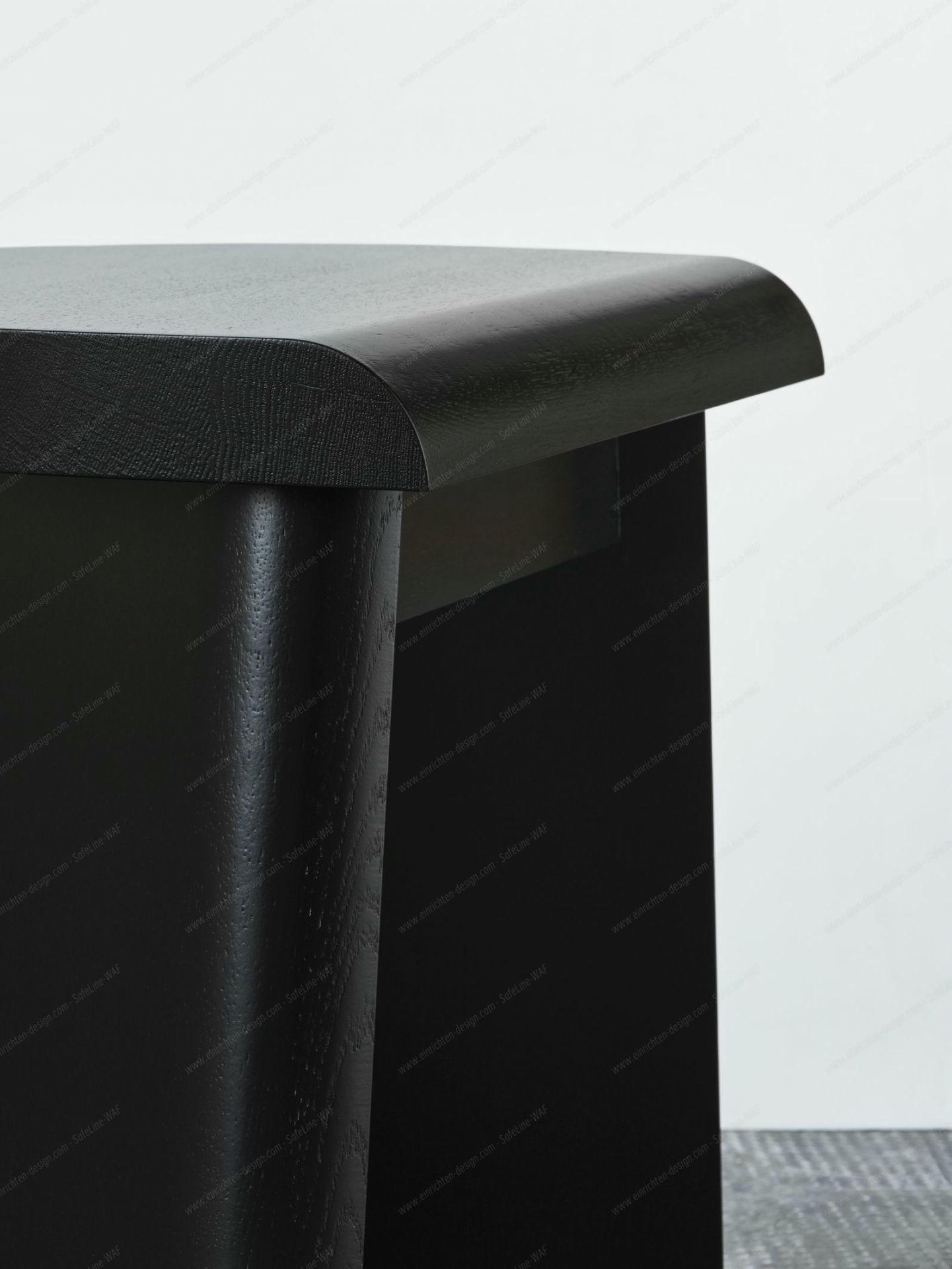 Portao stool Favius Oak stained black